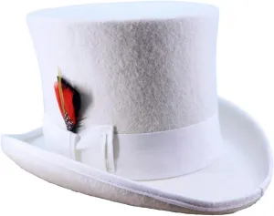 100% Wool Steampunk Top Hat with Grosgrain Band