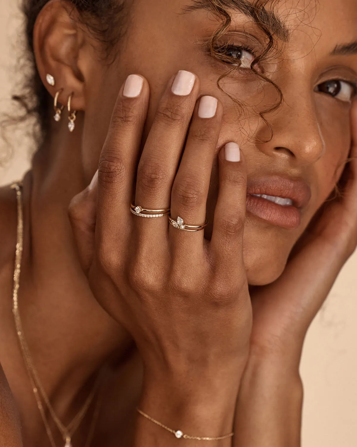14k Solid Gold Diamond Halo Ring