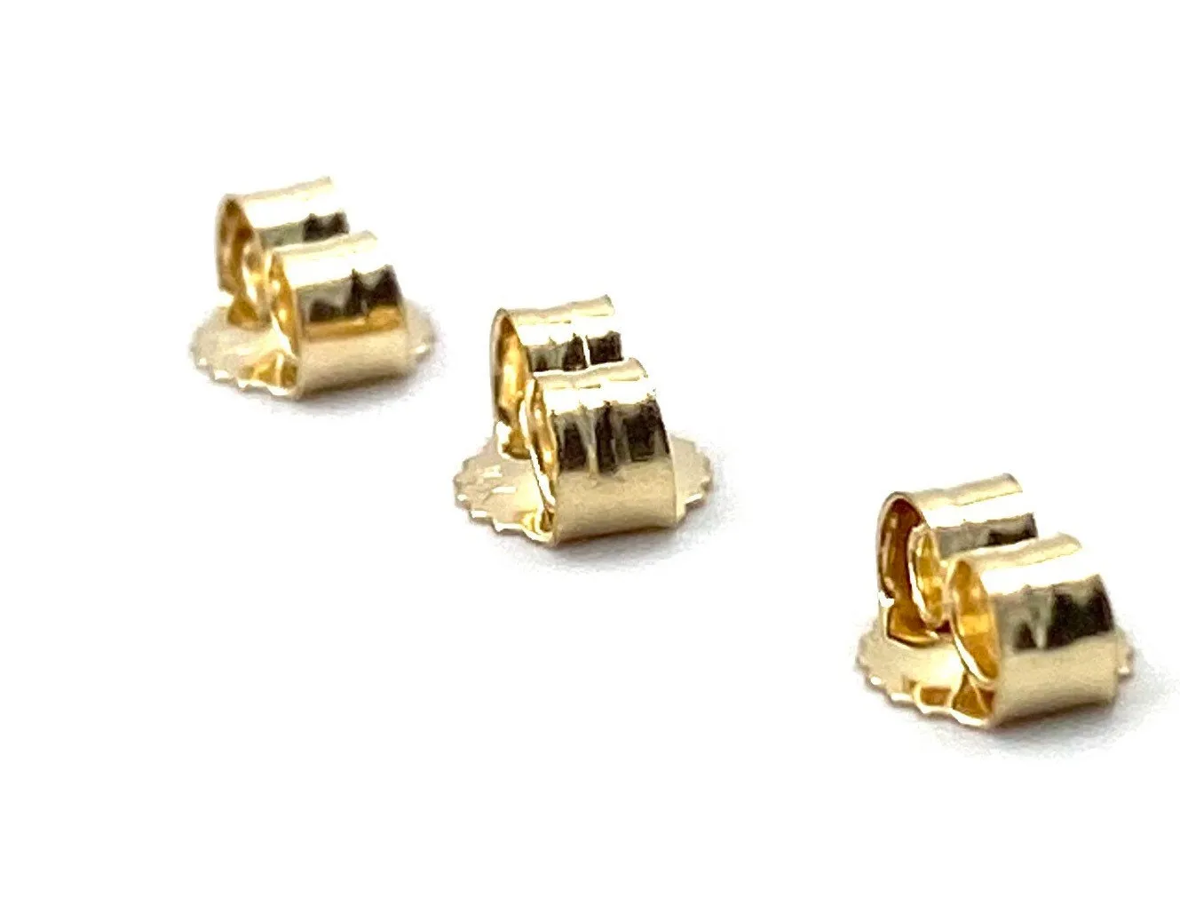 14K solid yellow gold earring backing, SKU#11-27-1805