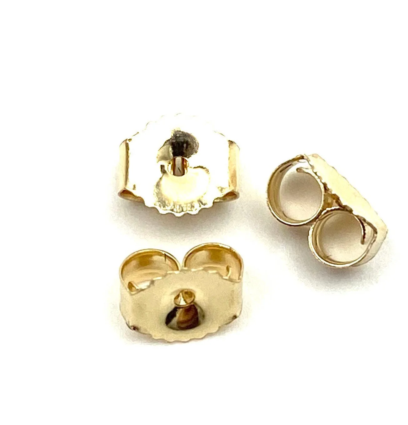 14K solid yellow gold earring backing, SKU#11-27-1805