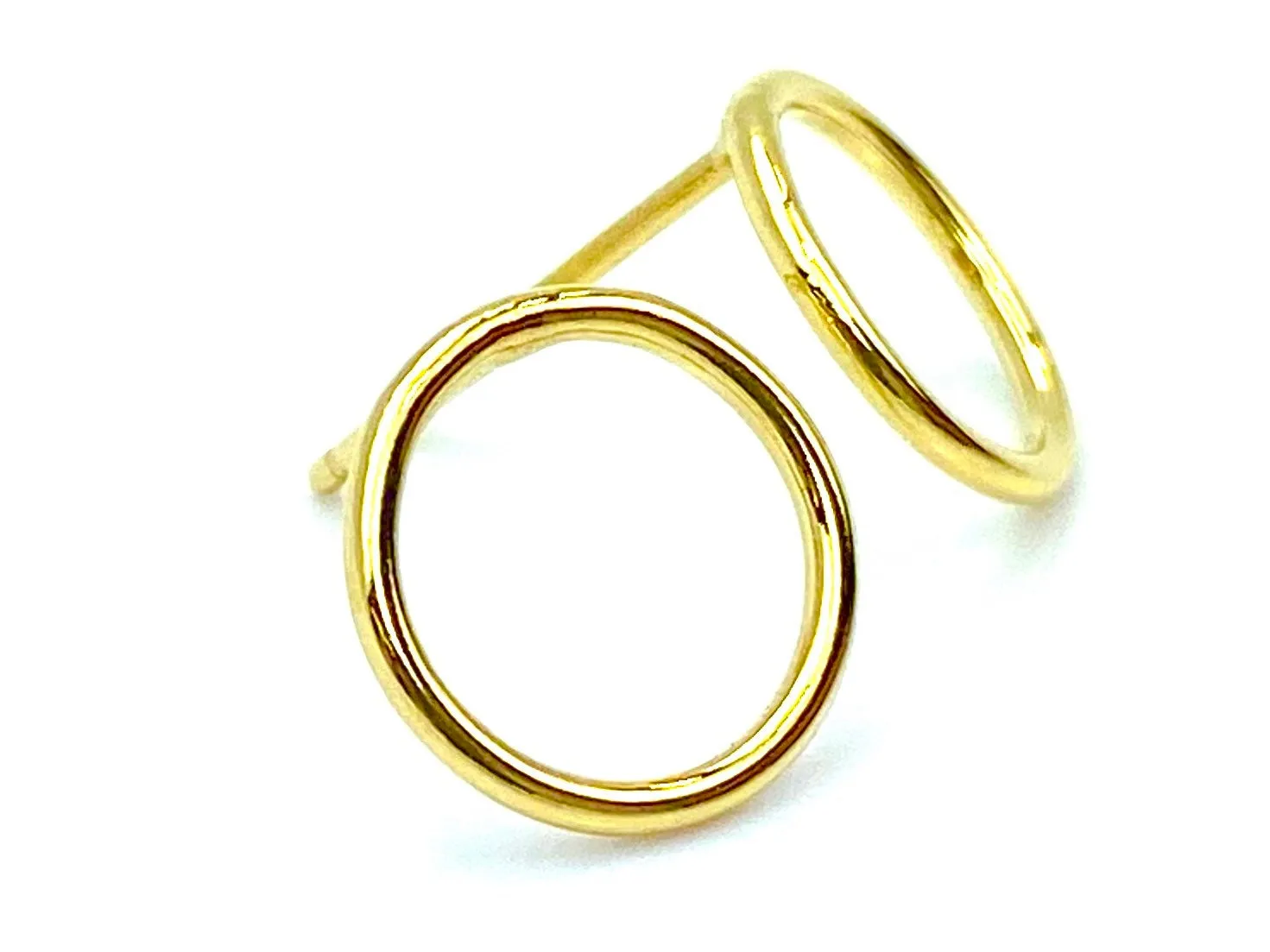 14KGF 10mm Round Wire Post Earring , Sku#400C10P