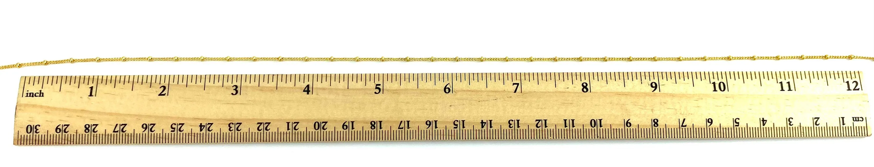 14KGF 1.0mm Satellite Cable Chain Satellite With 2.0mm Bead, 14KGF, 14K Gold Filled, 14K Gold Fill, 14K Gold, Sku: S1428MC38