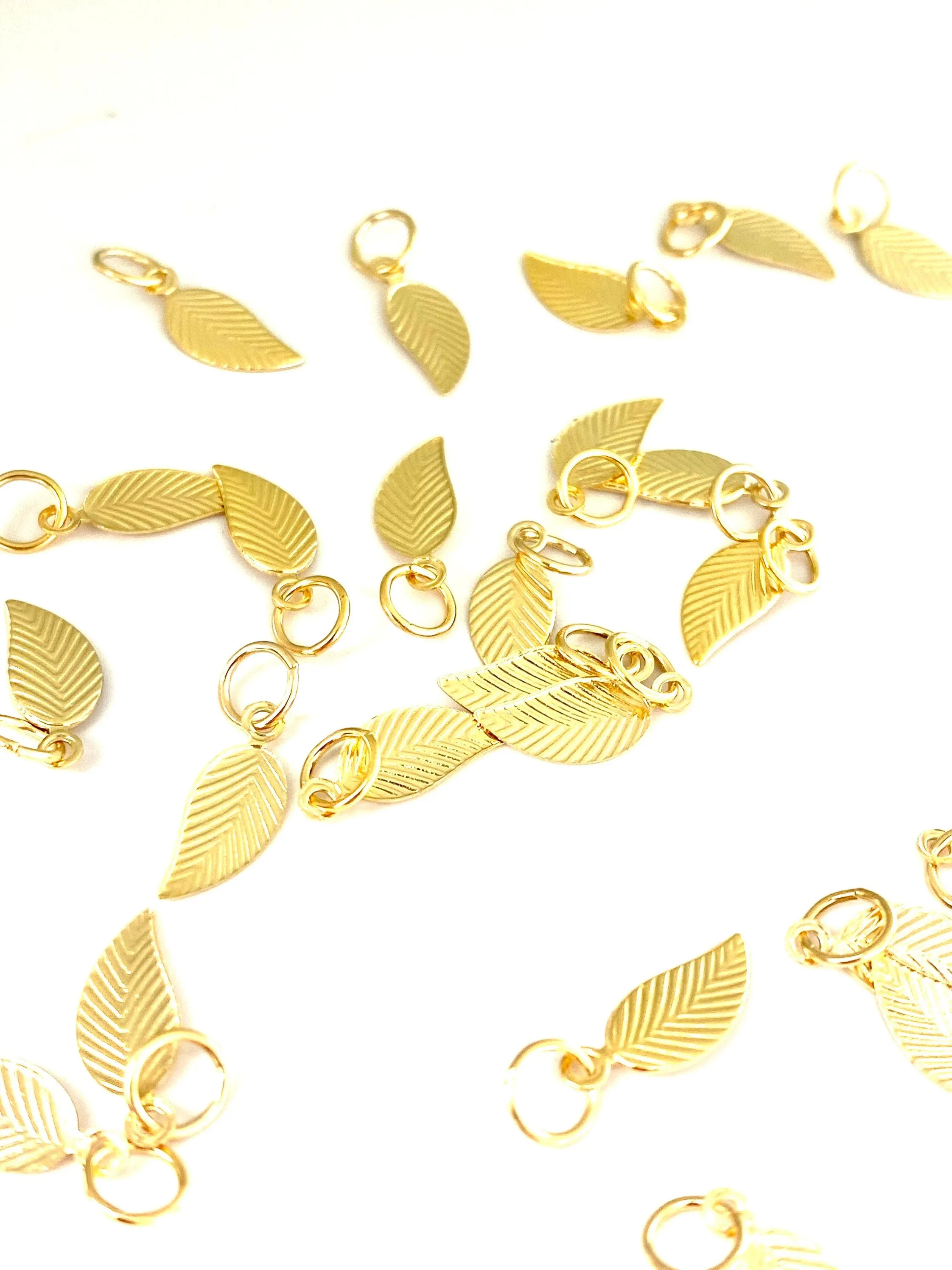 14KGF leaf hooplet, 14K gold fill, SKU# 400C3R