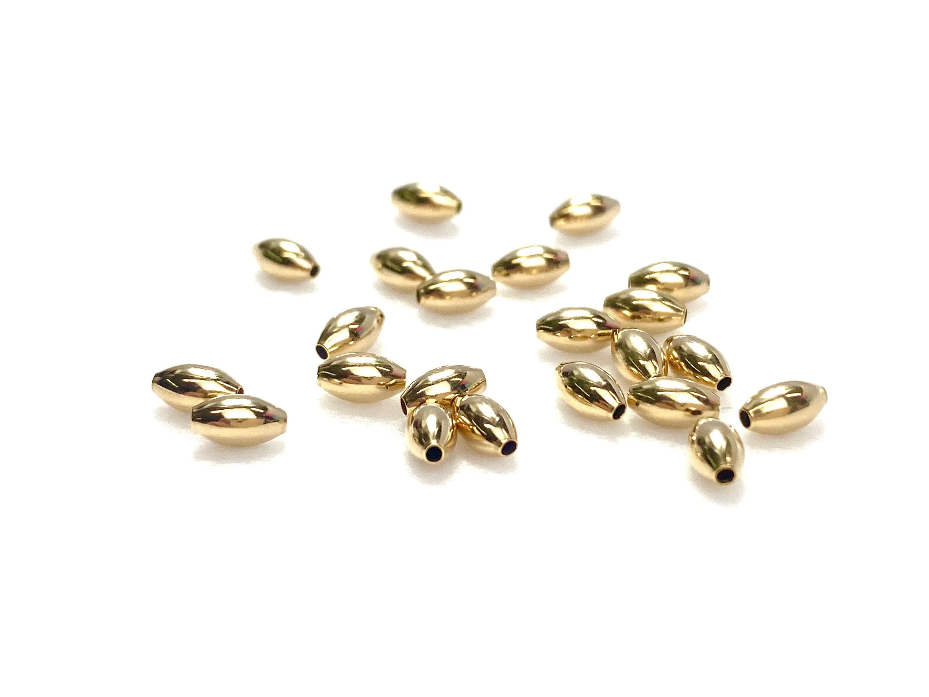 14KGF oval bead , 14K gold filled , Sku #4004730V
