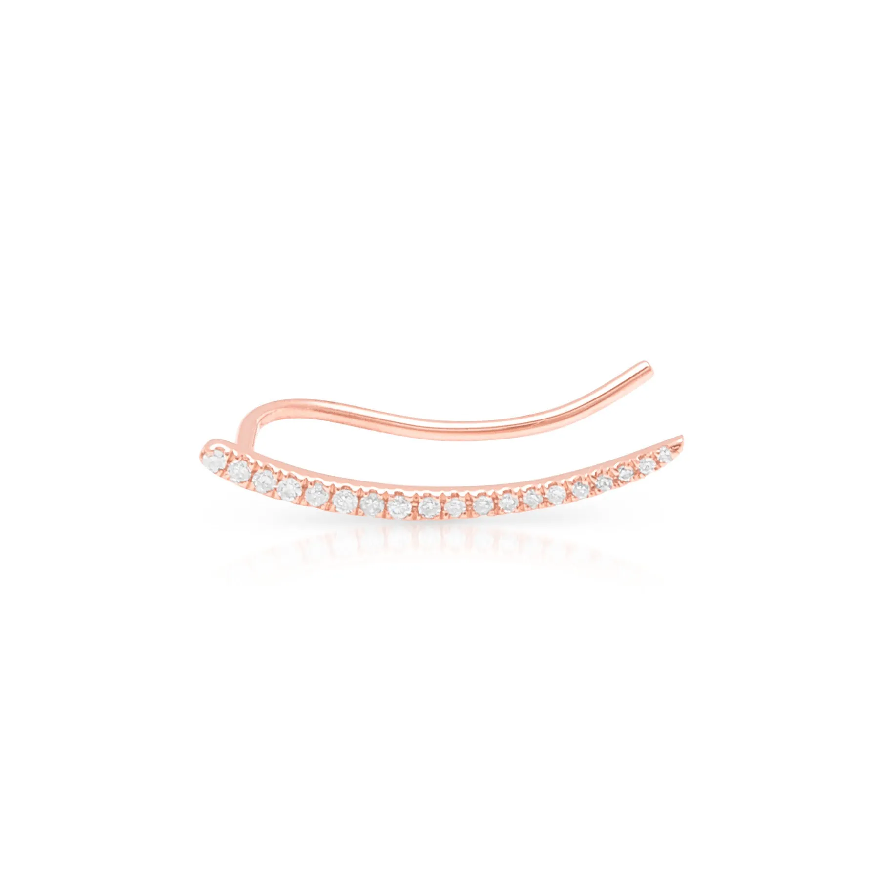14KT Rose Gold Diamond Lash Ear Climber