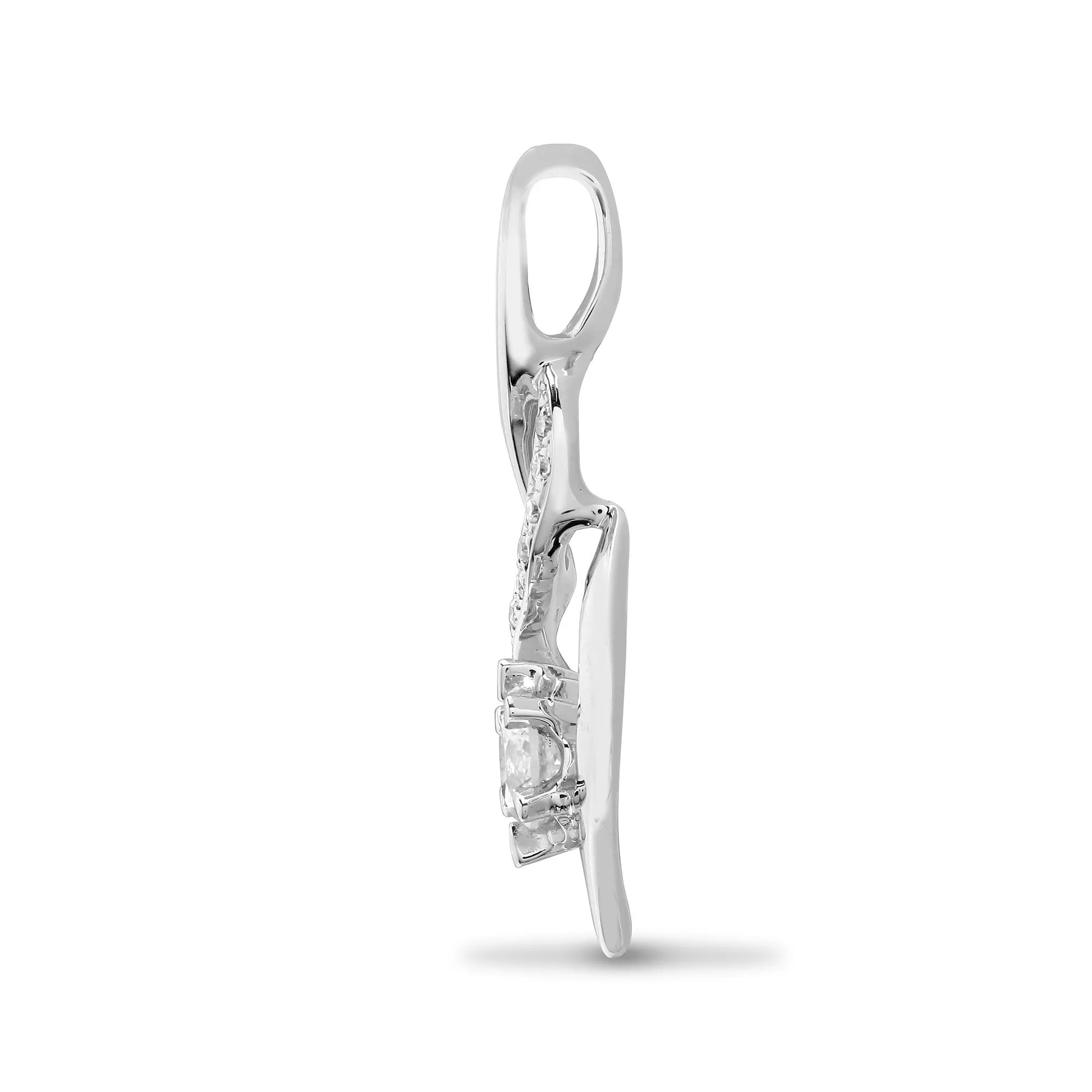 18ct White 0.25ct Diamond Pendant