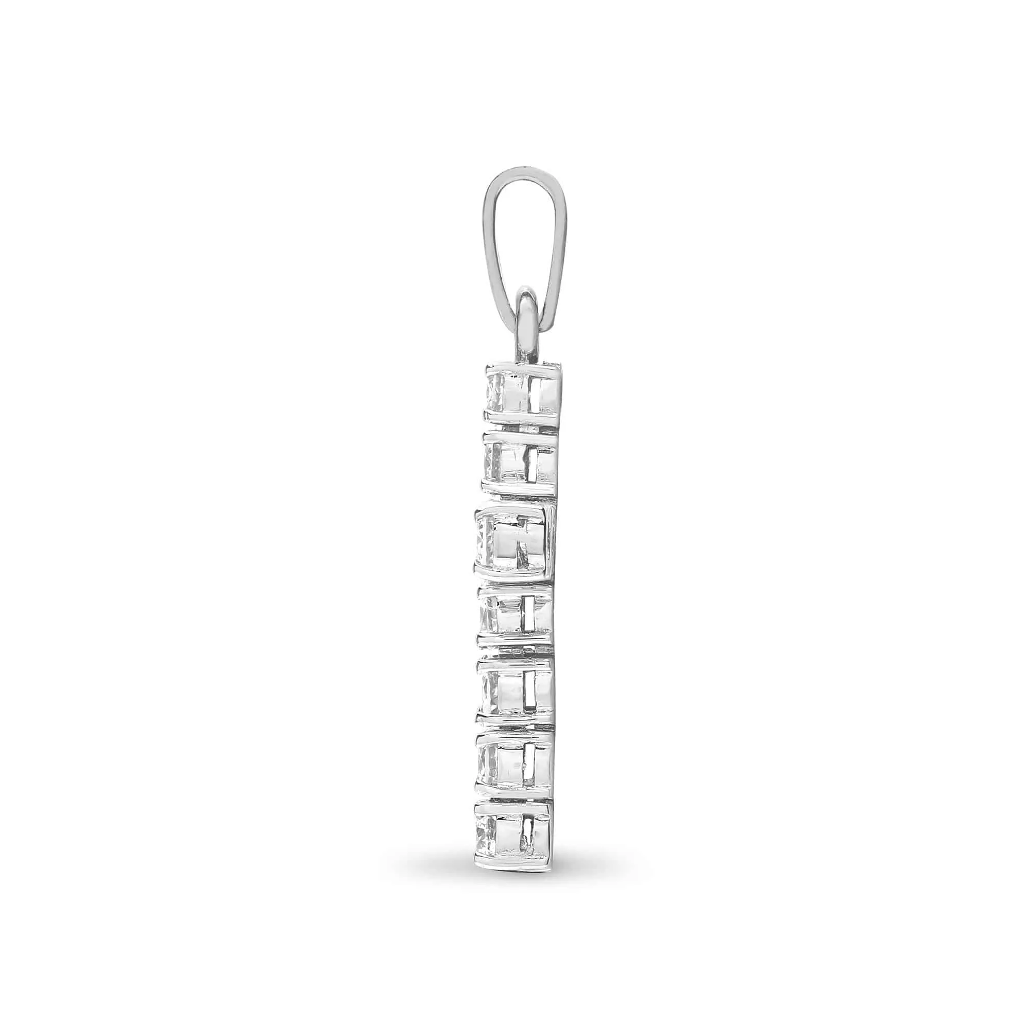 18ct White Gold Diamond Cross