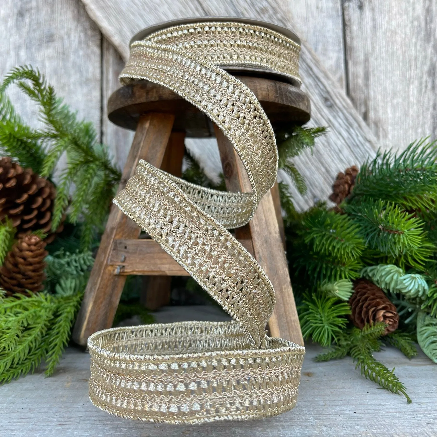 1" Platinum Sparkle Ribbon, Farrisilk Ribbon