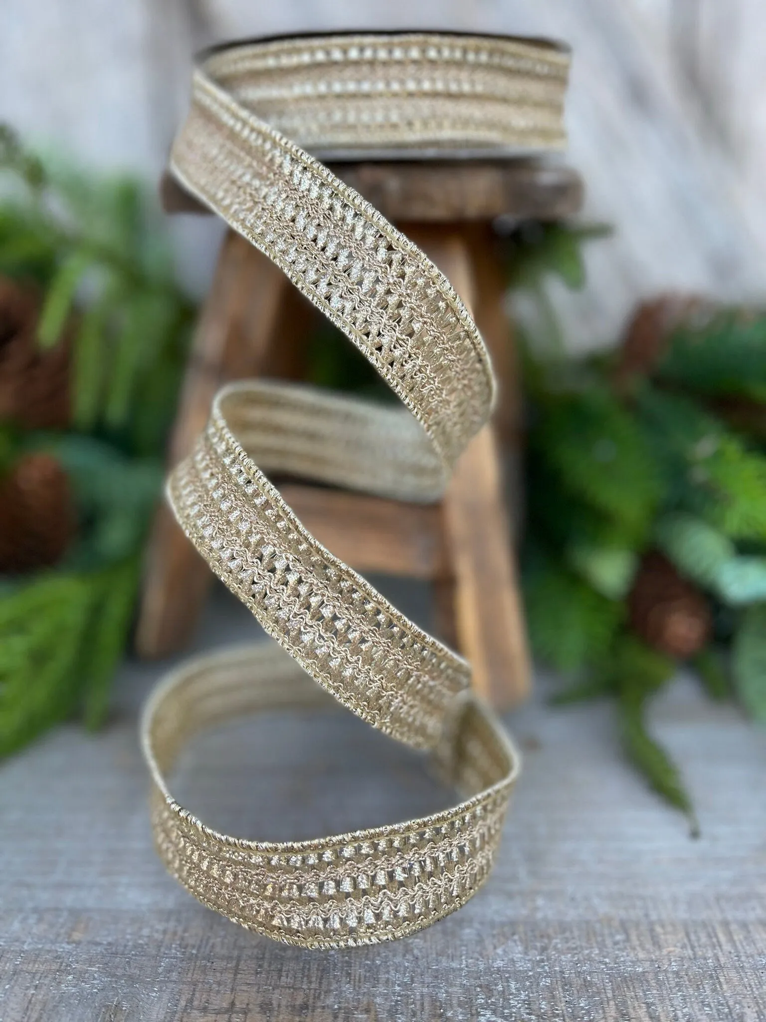 1" Platinum Sparkle Ribbon, Farrisilk Ribbon