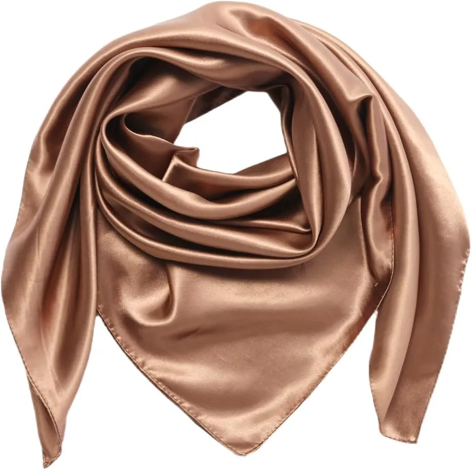 35 Large Square Satin Head Scarf - 3Pcs Silk Like Head Scarves Silk Bandana Satin Hair Scarf Head Wraps For Women