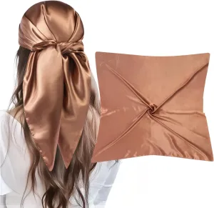 35 Large Square Satin Head Scarf - 3Pcs Silk Like Head Scarves Silk Bandana Satin Hair Scarf Head Wraps For Women