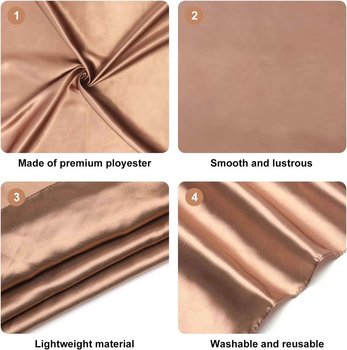 35 Large Square Satin Head Scarf - 3Pcs Silk Like Head Scarves Silk Bandana Satin Hair Scarf Head Wraps For Women