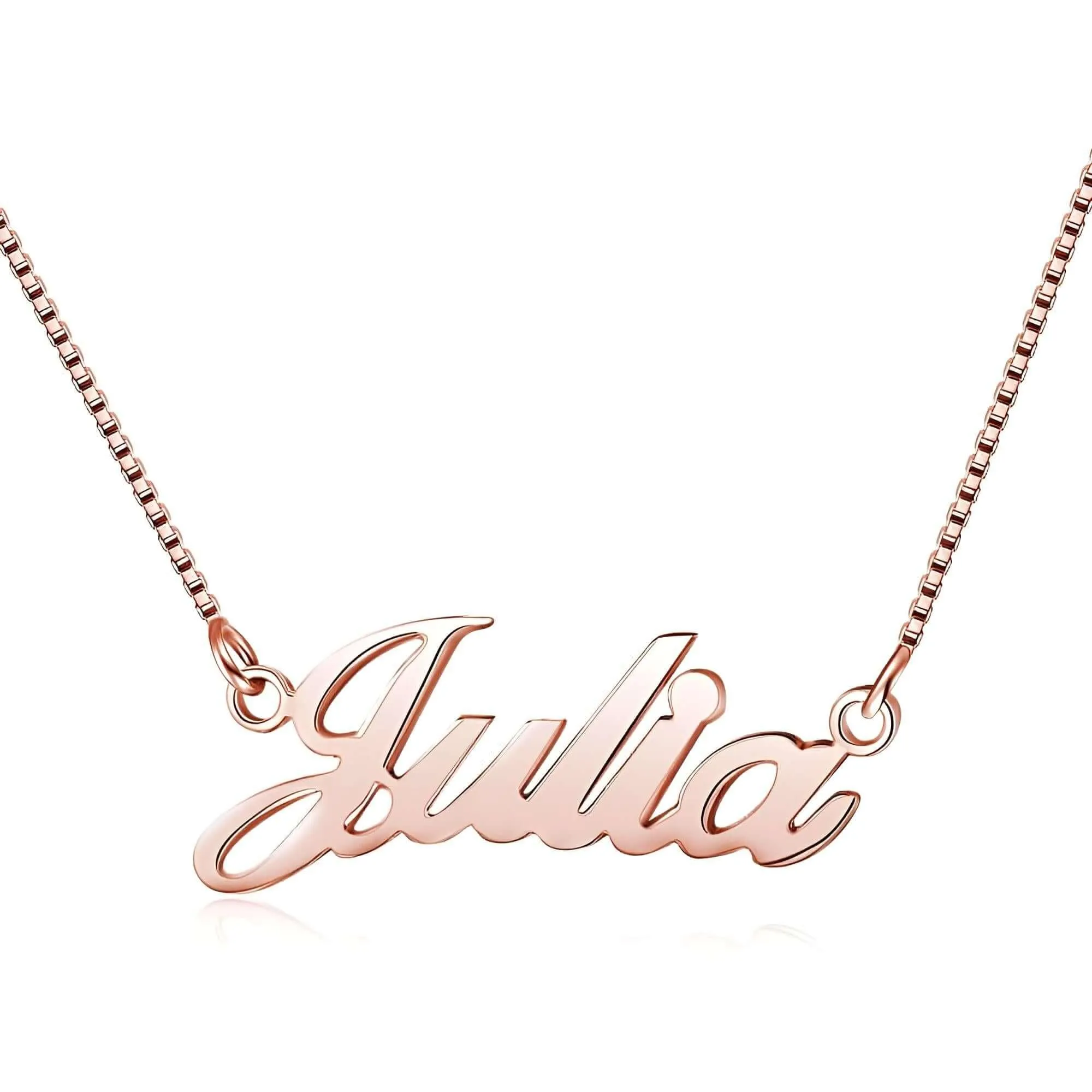 925 Sterling Silver Personalized Nameplate Letter Necklace