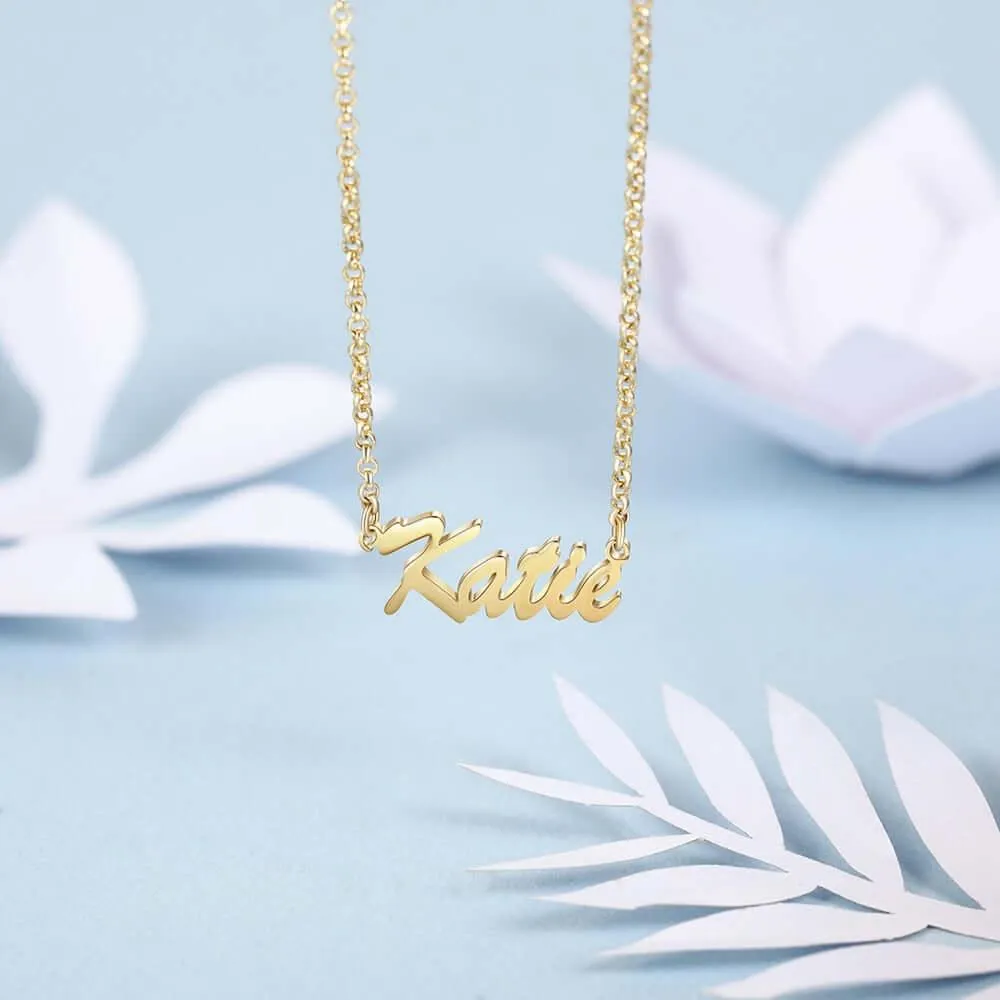 925 Sterling Silver Personalized Nameplate Letter Necklace