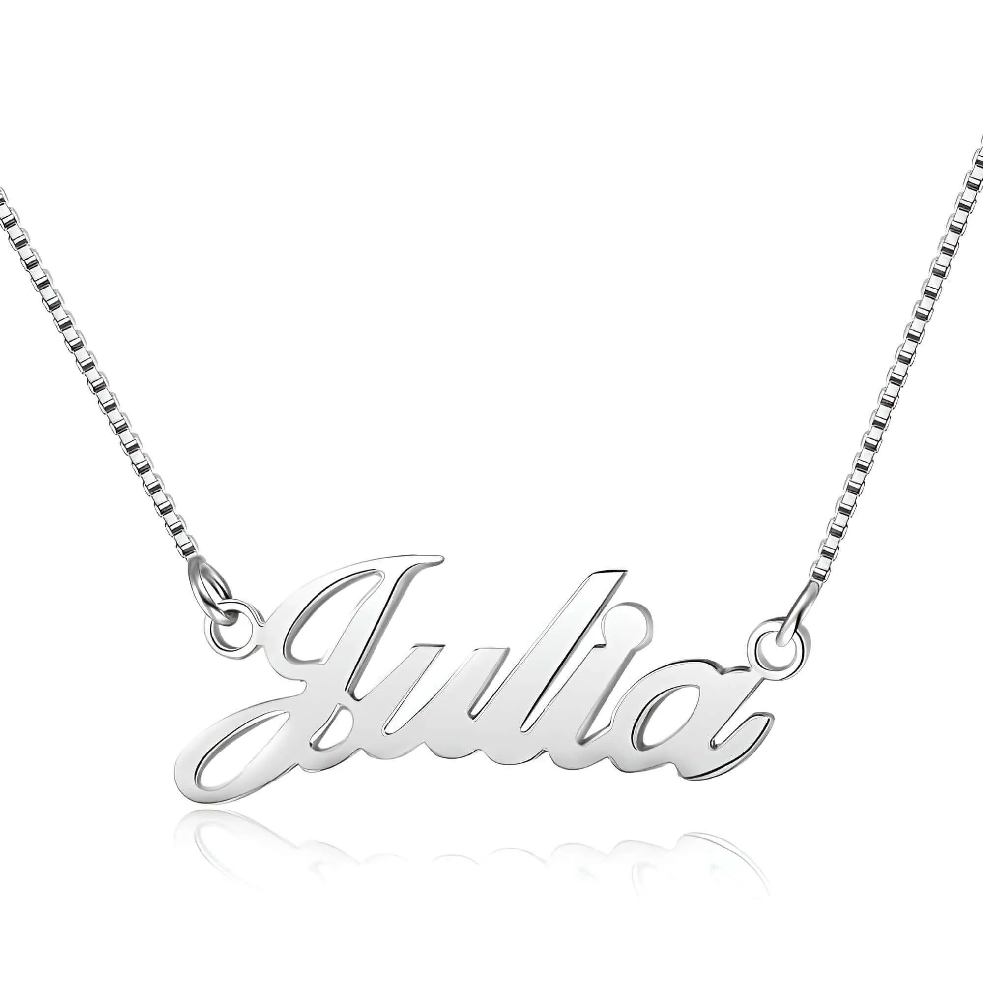 925 Sterling Silver Personalized Nameplate Letter Necklace
