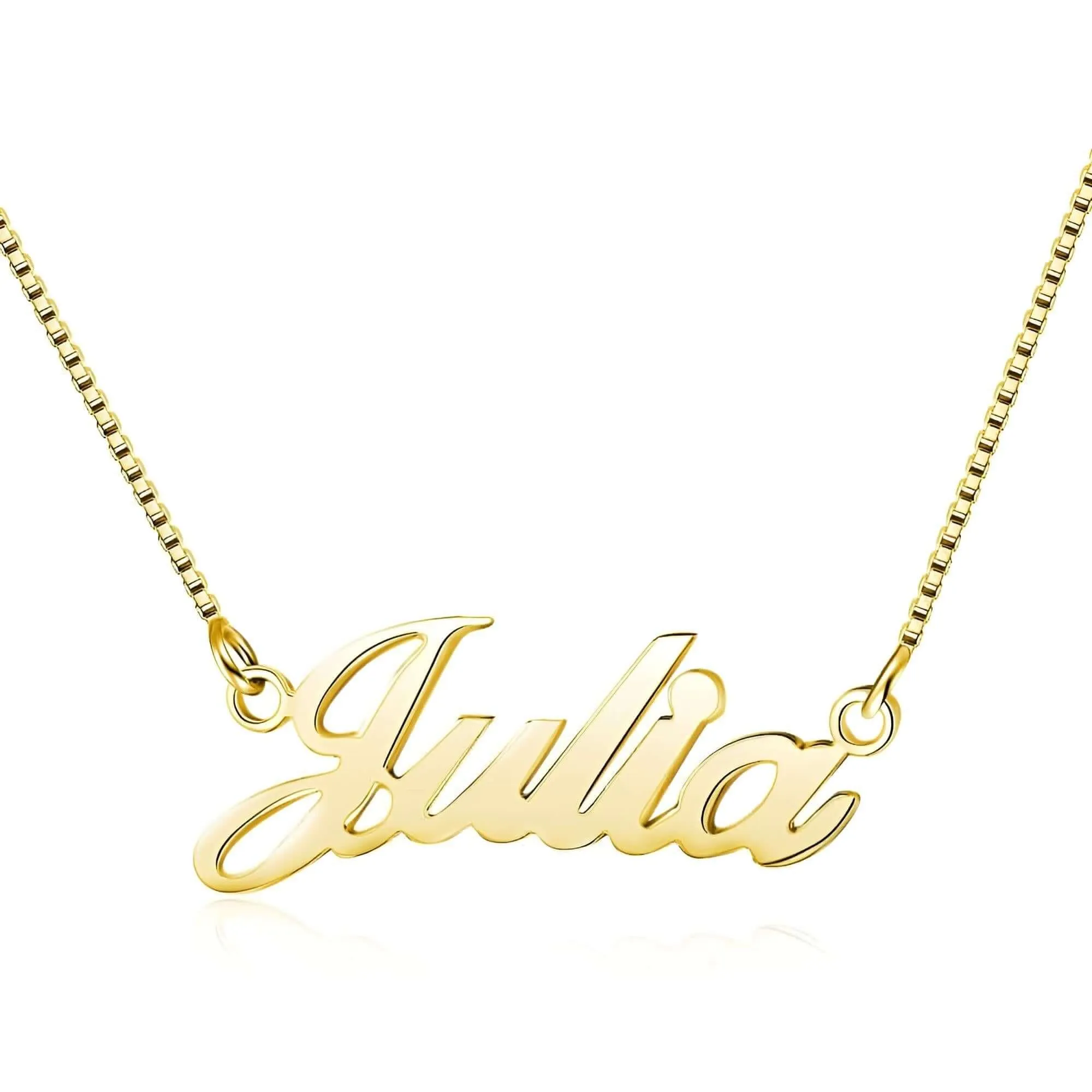 925 Sterling Silver Personalized Nameplate Letter Necklace