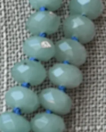Adventurine Faceted Double Wrap Necklace | BLUE