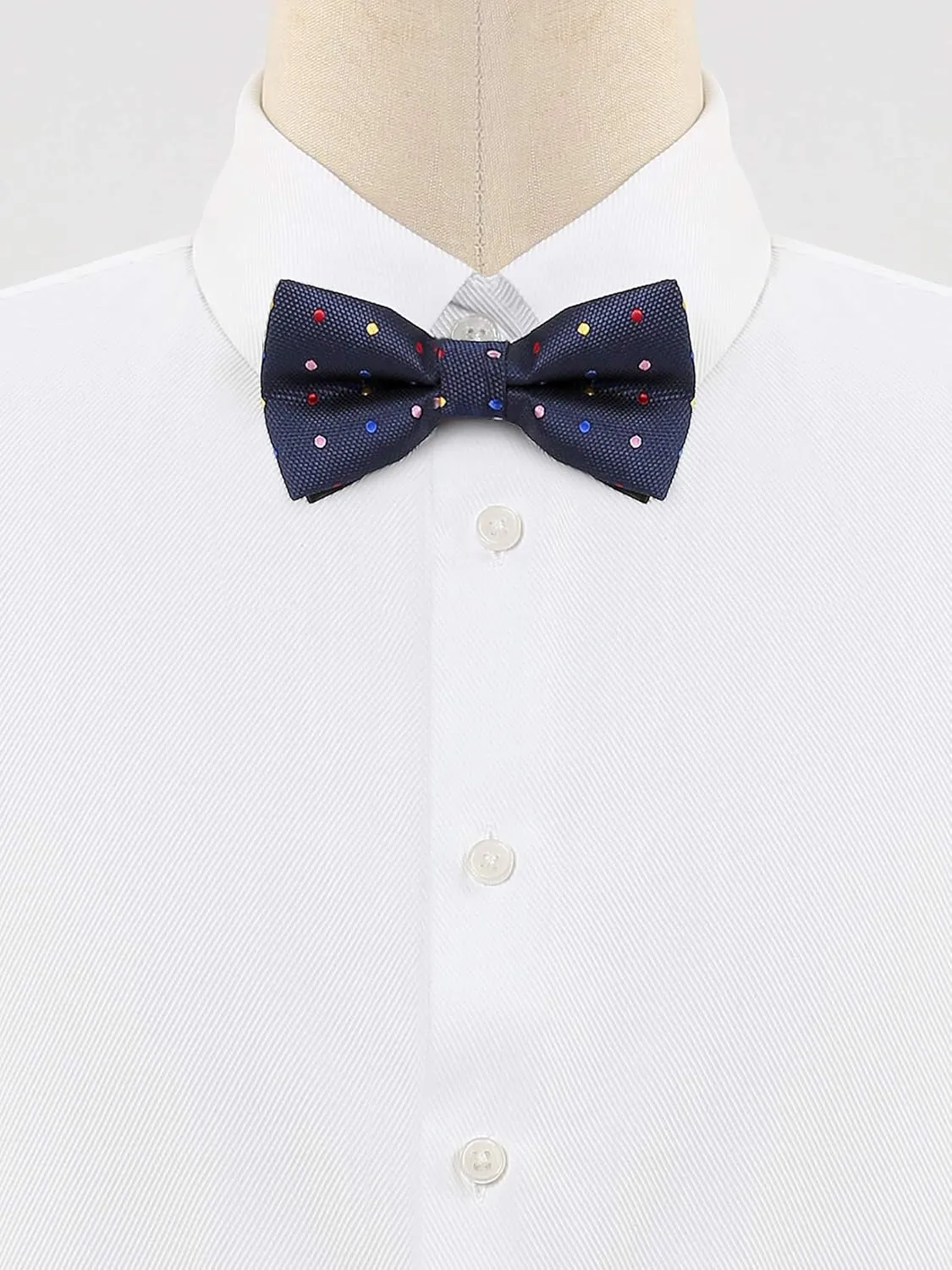 Allegra K Men's Pre-Tied Adjustable Polka Dots Neck Ties Tuxedo Work Party Prom Bowtie