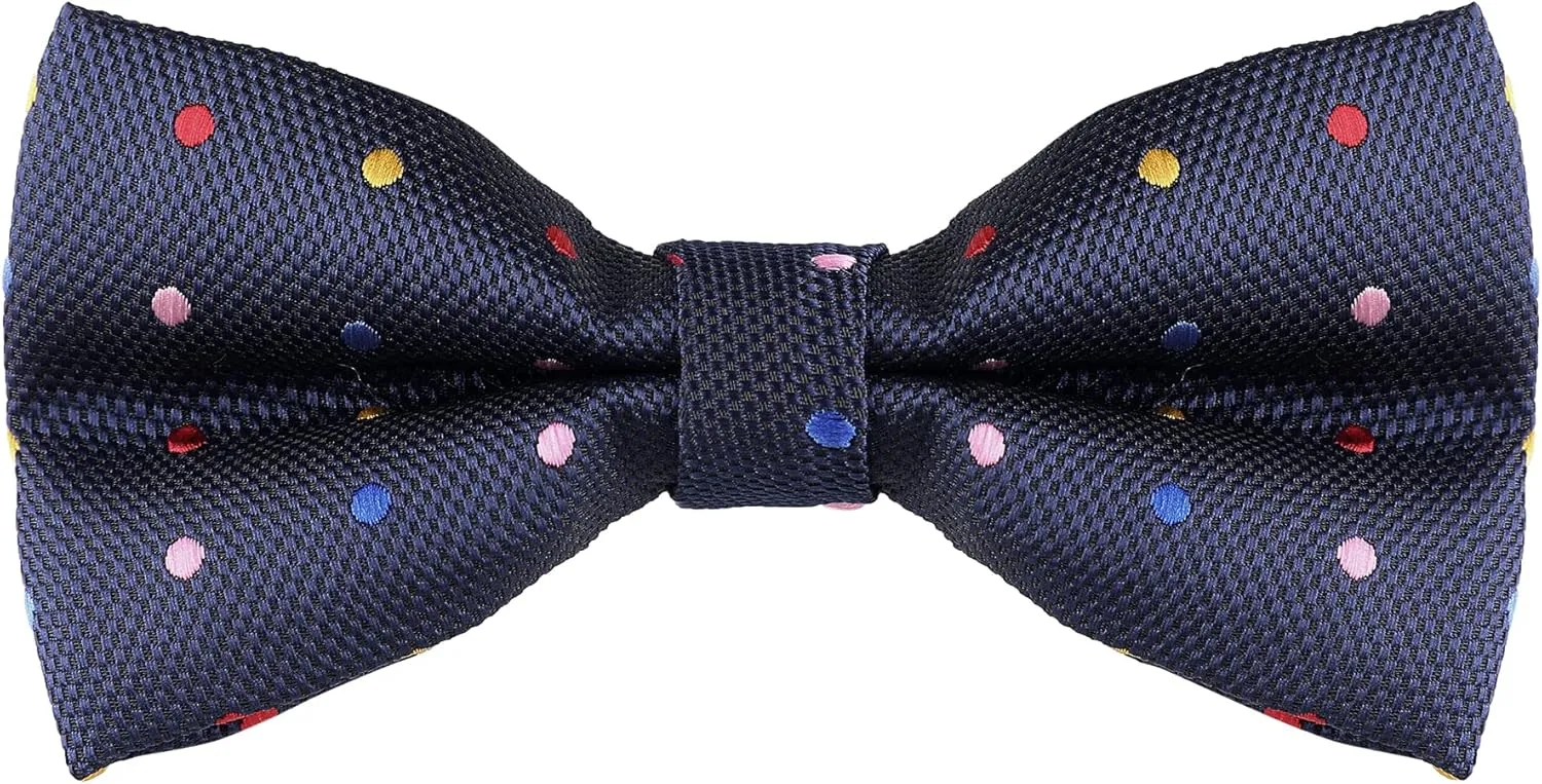 Allegra K Men's Pre-Tied Adjustable Polka Dots Neck Ties Tuxedo Work Party Prom Bowtie