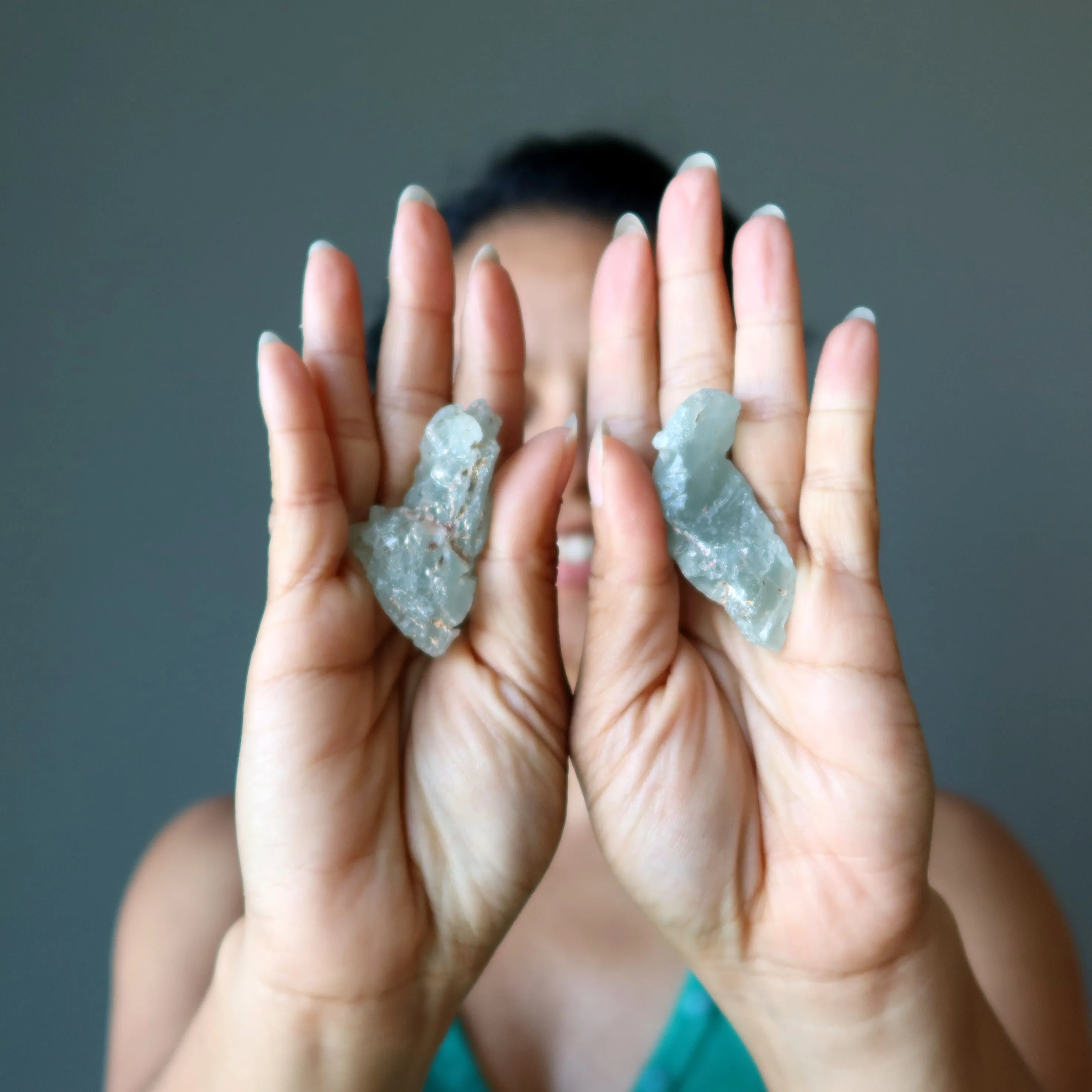 Aquamarine Raw Crystal Set Blue Gems