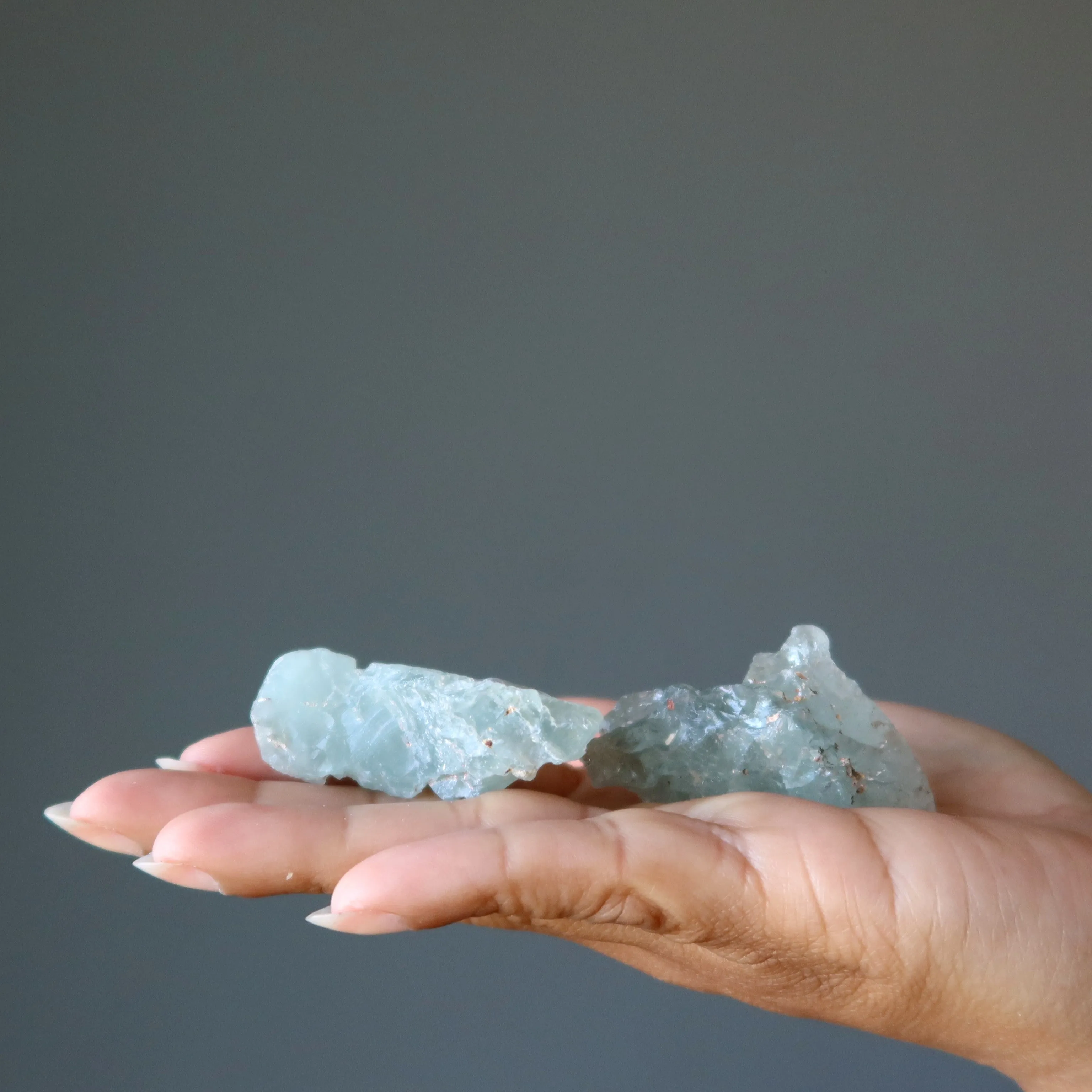 Aquamarine Raw Crystal Set Blue Gems