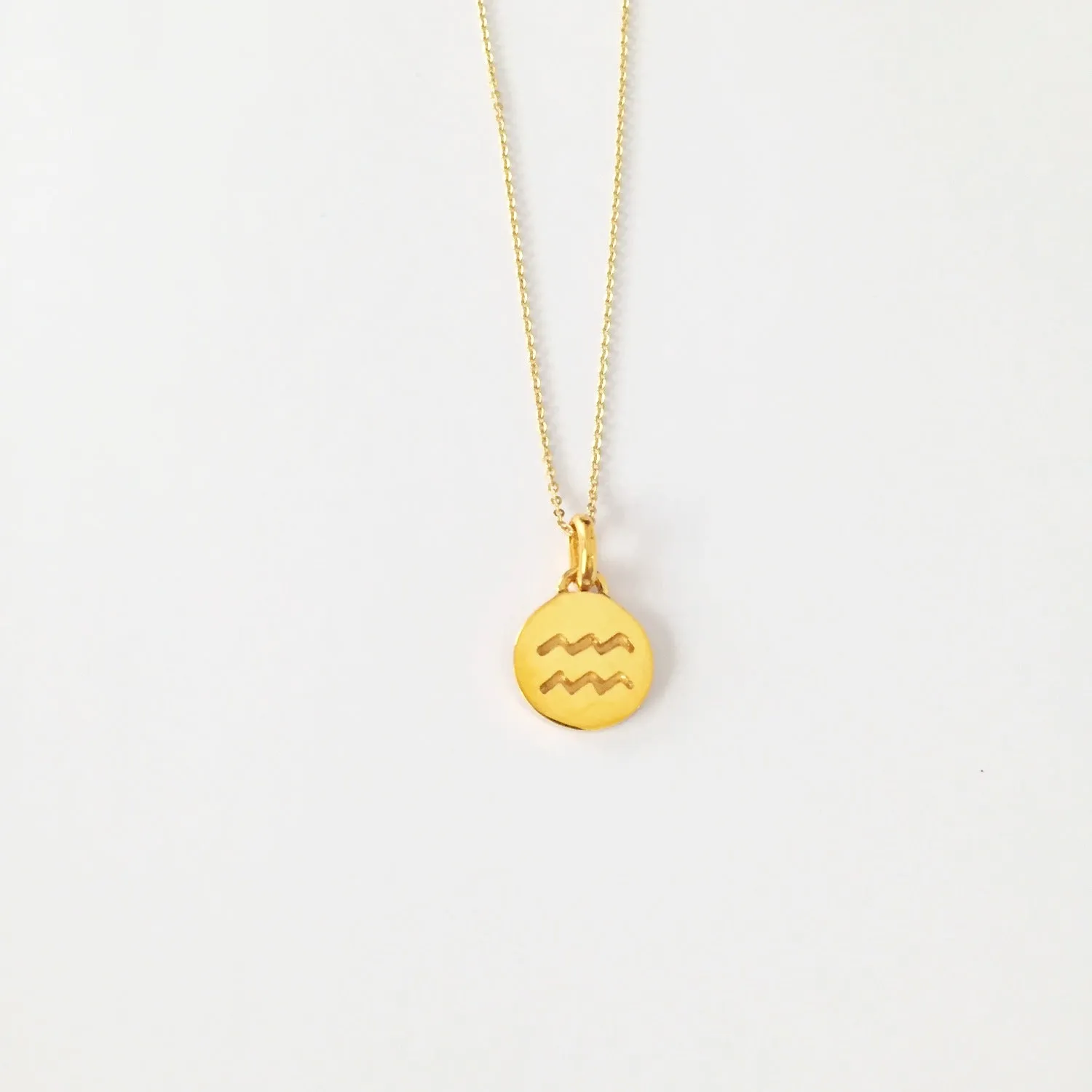 Aquarius Necklace, Solid Gold