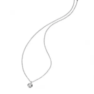 Beginnings Sterling Silver Clear Cubic Zirconia 41 5cm Necklaces N3397C