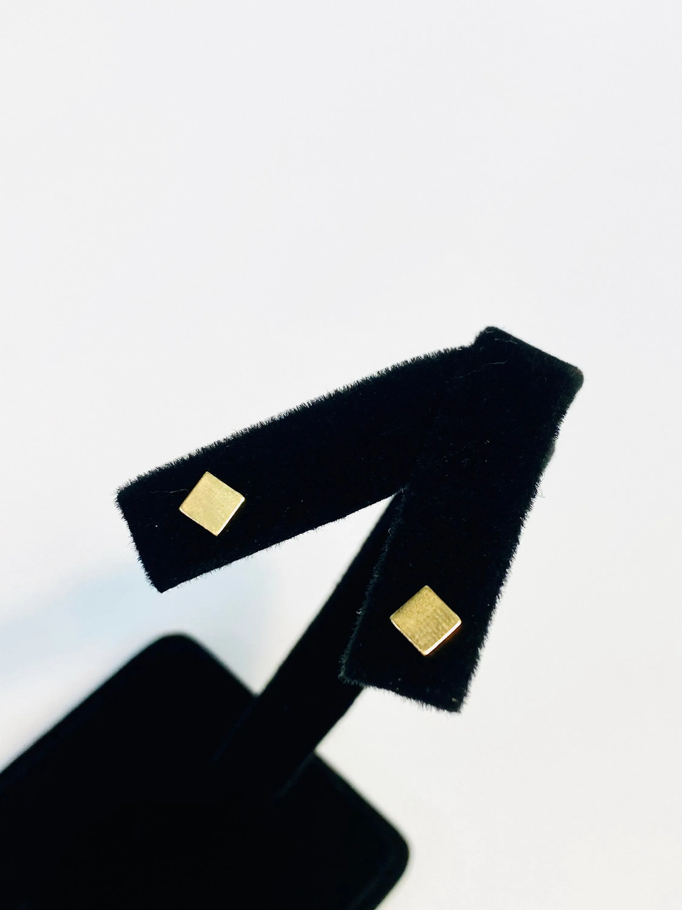 Bold and Elegant Square shaped (14KGF) 14K gold filled Stud Earrings sku 7.02-4