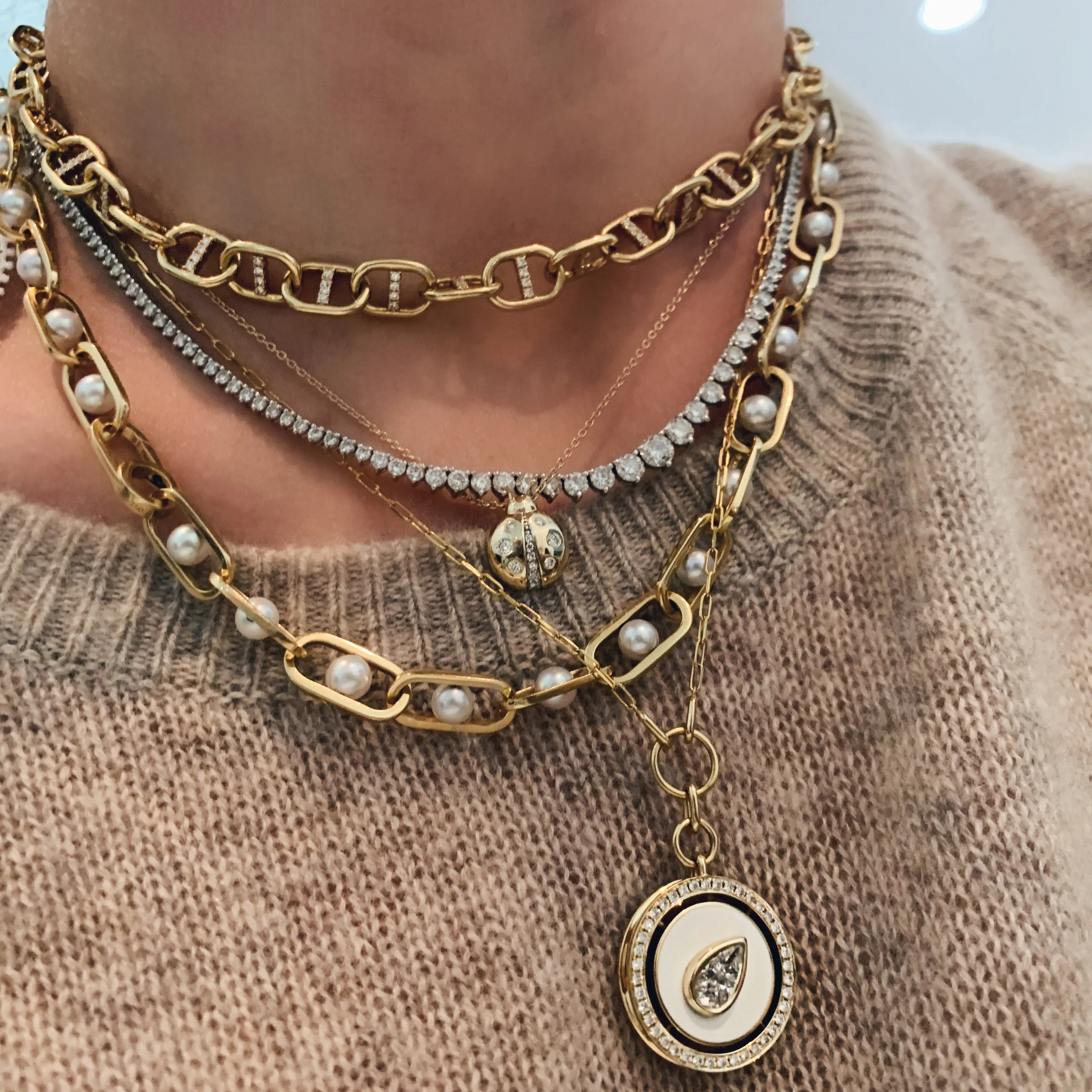 Bolton Diamond Chain Link Necklace