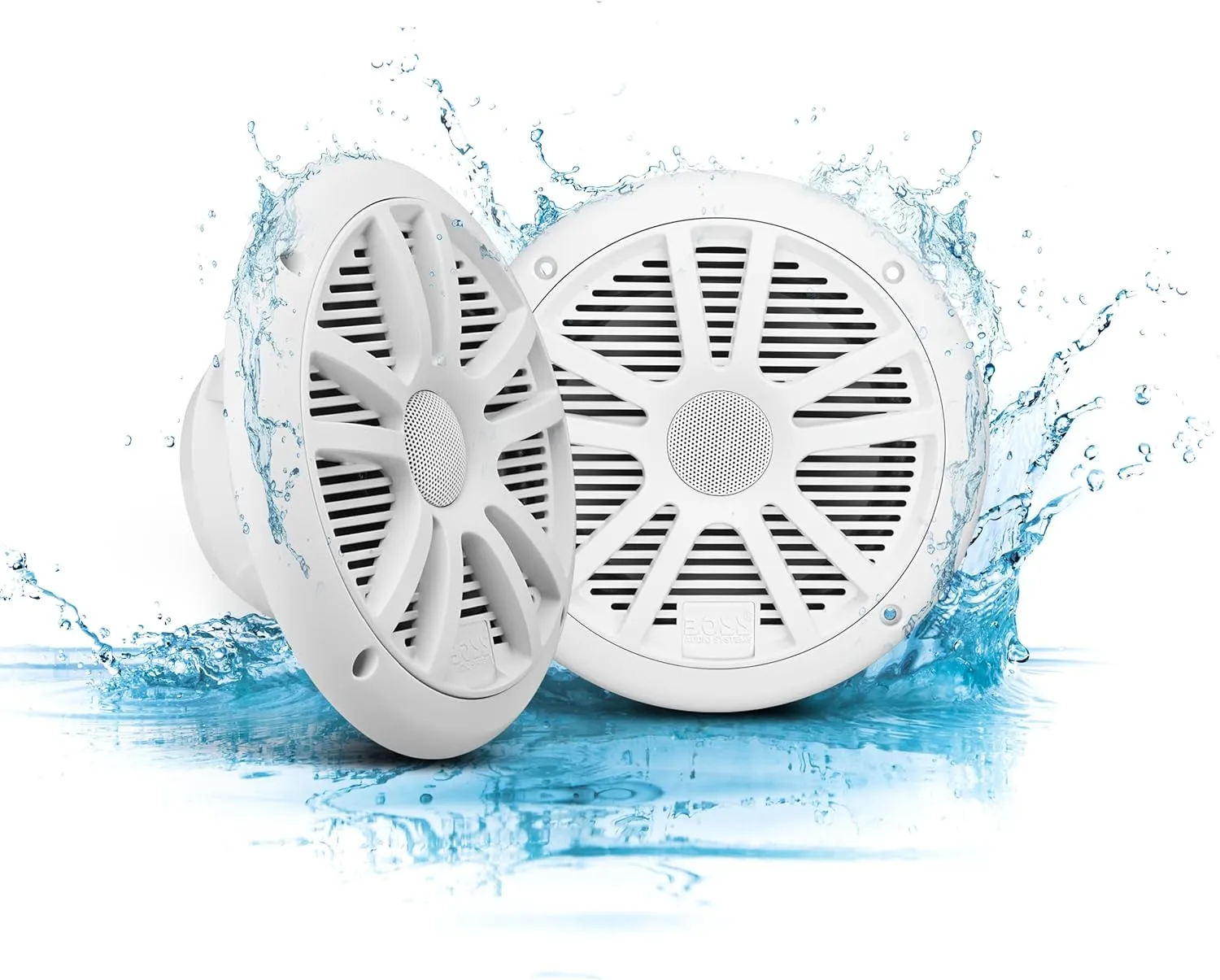 BOSS Audio Systems MR6W 6.5 Marine Speakers - 180 Watts (Per Pair), Full Range, 2-Way, Coaxial, 4 Ohms, Weatherproof
