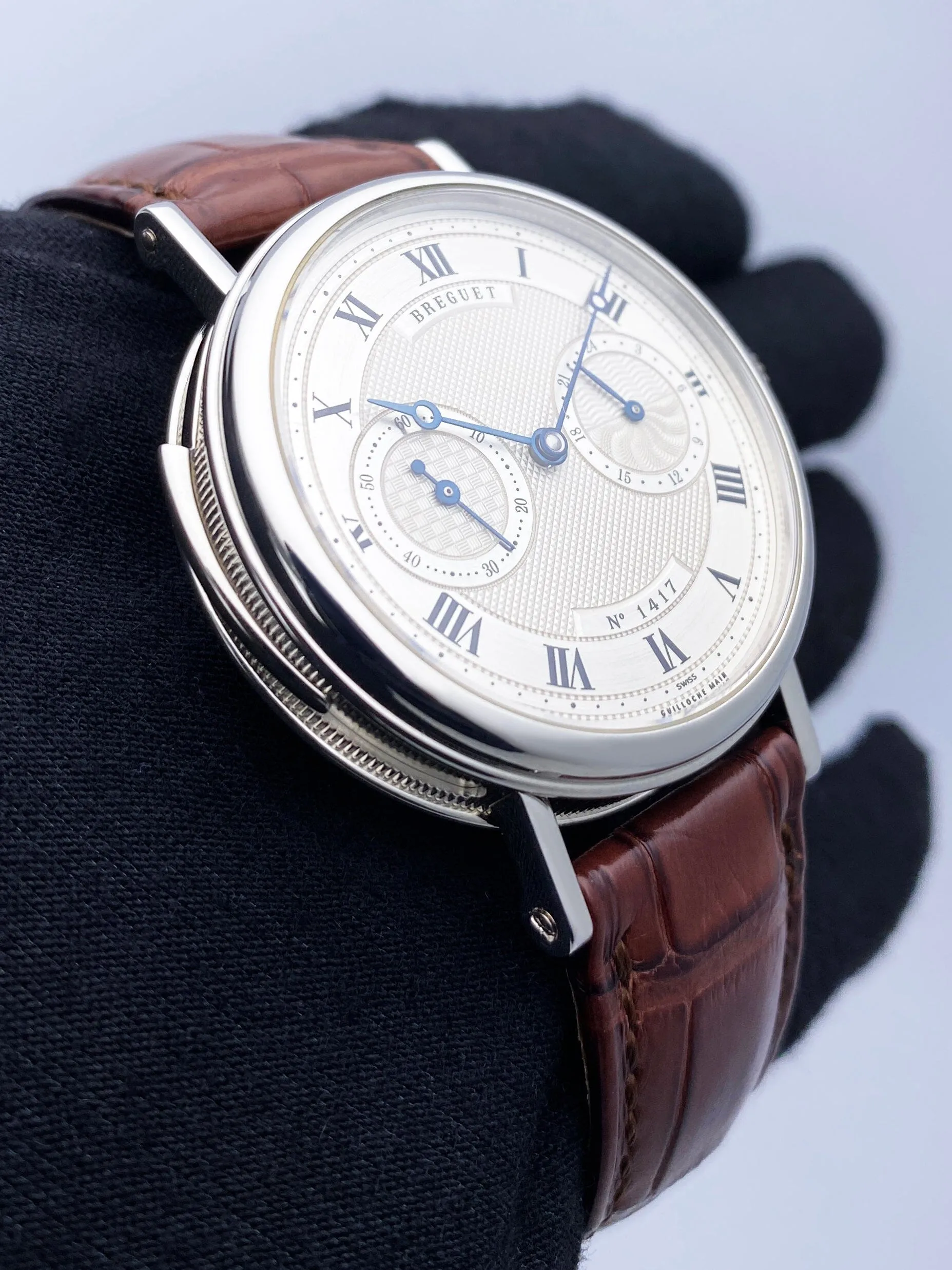Breguet Classique Complications 3637 Silver Dial Mens Watch  Box Papers