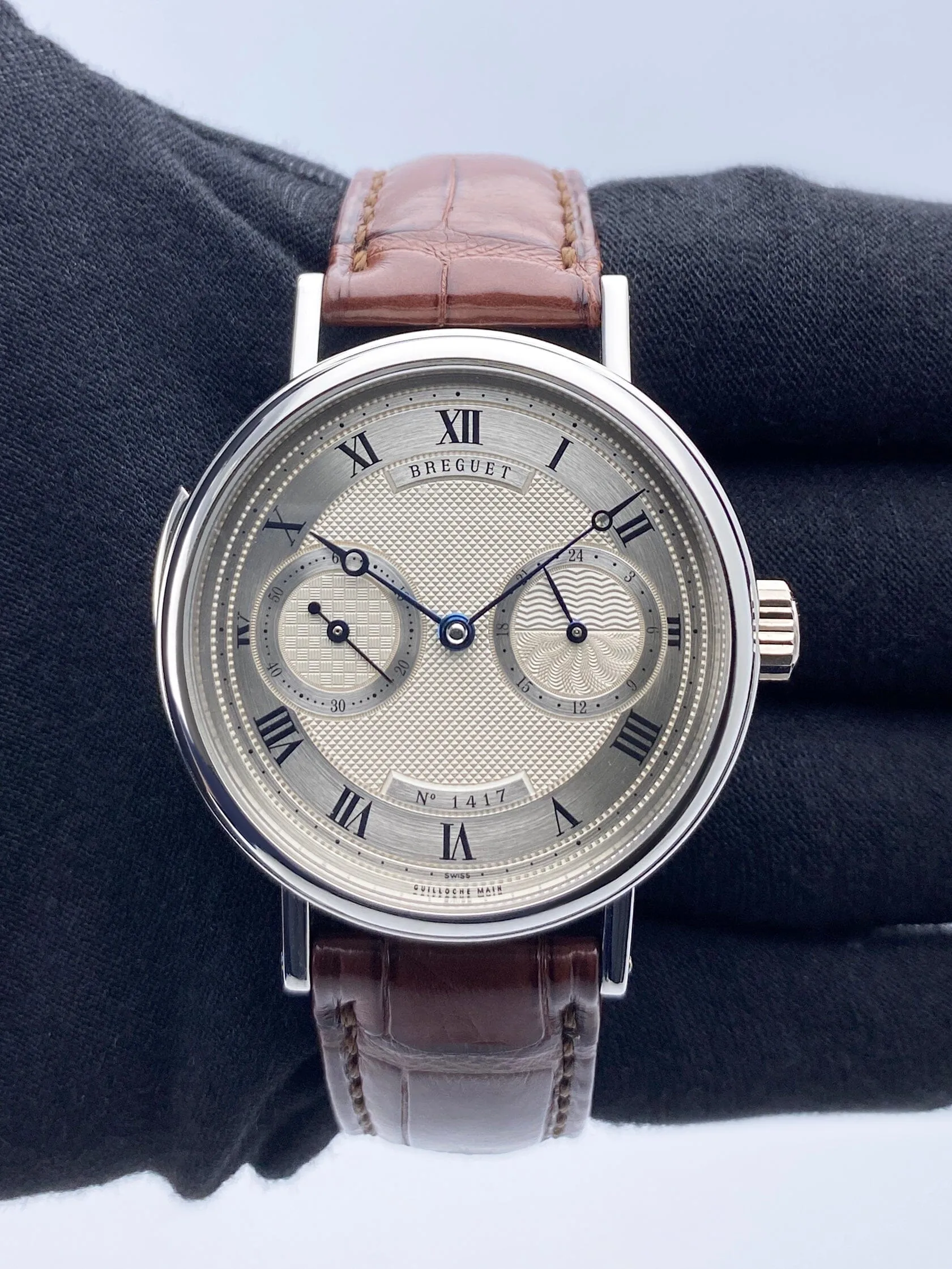 Breguet Classique Complications 3637 Silver Dial Mens Watch  Box Papers