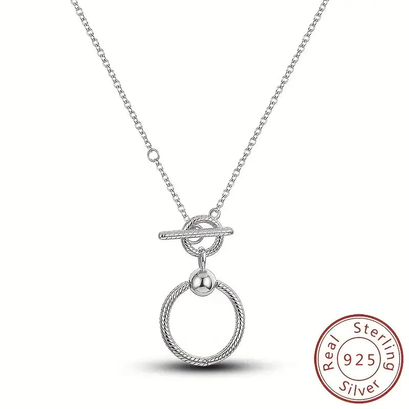 Butterfly Sterling Silver Toggle Charm Necklace, 20 inches