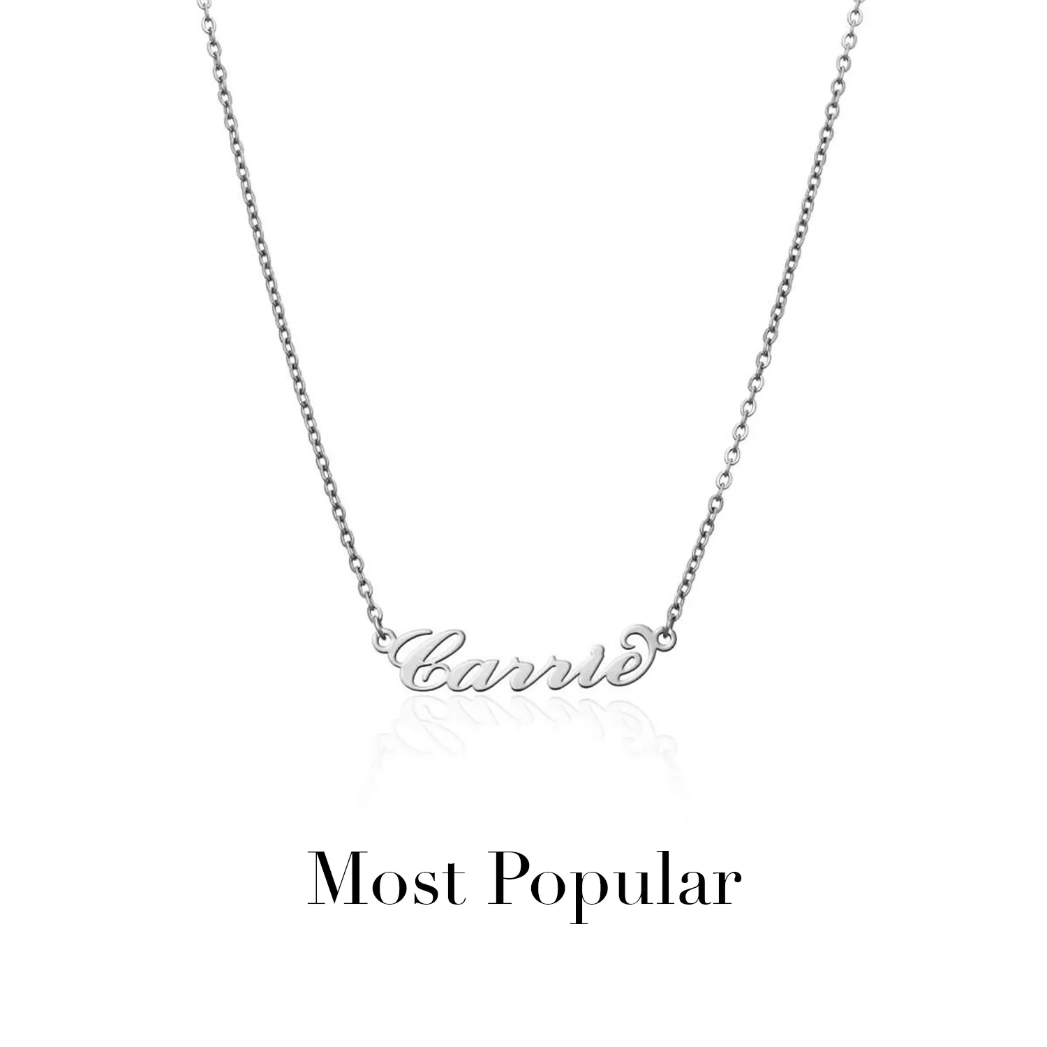 Carrie Name Necklace (Silver)
