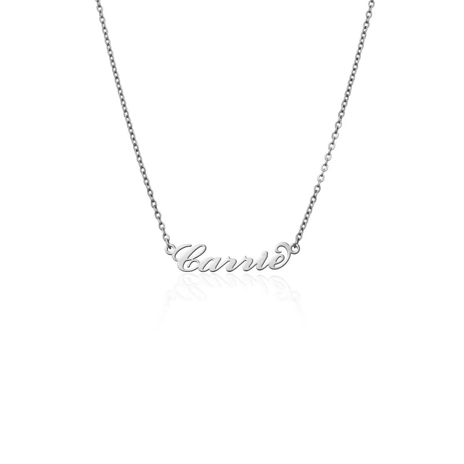 Carrie Name Necklace (Silver)