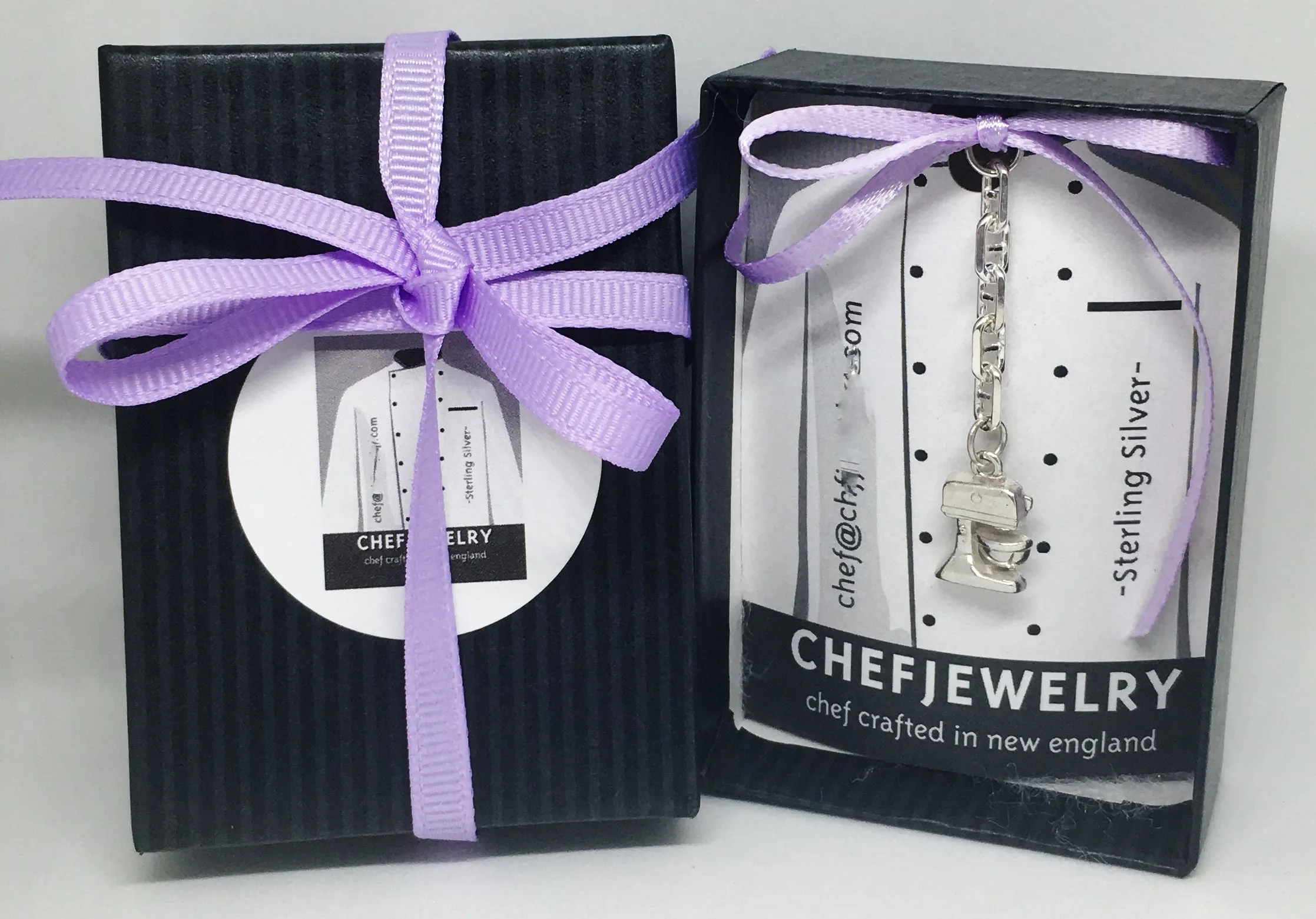 Chef's Handstamped Chef Cleaver Charm Necklace in Sterling Silver