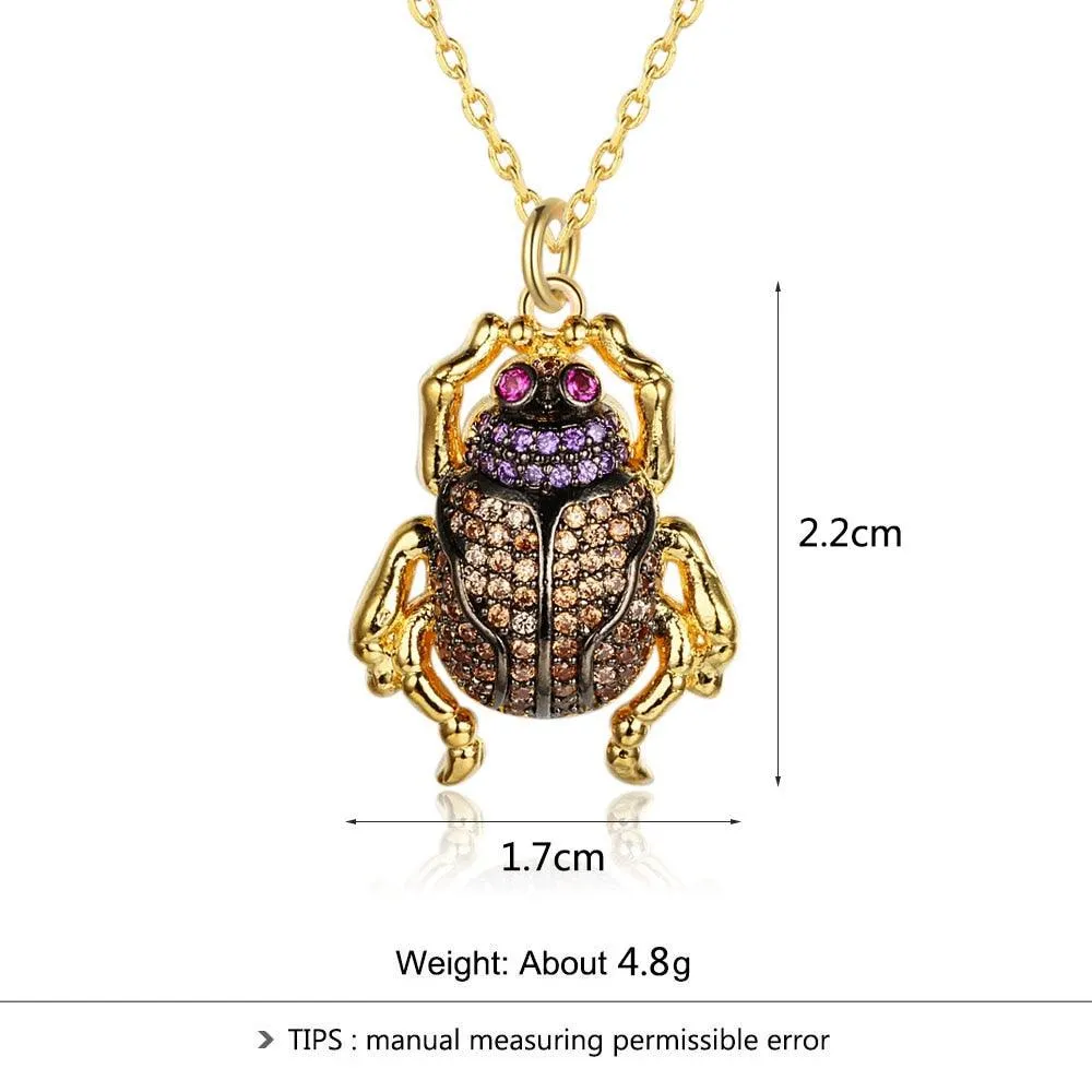 Cubic Zirconia Frog Pendant Jewelry for Women Frog Pendant Necklace