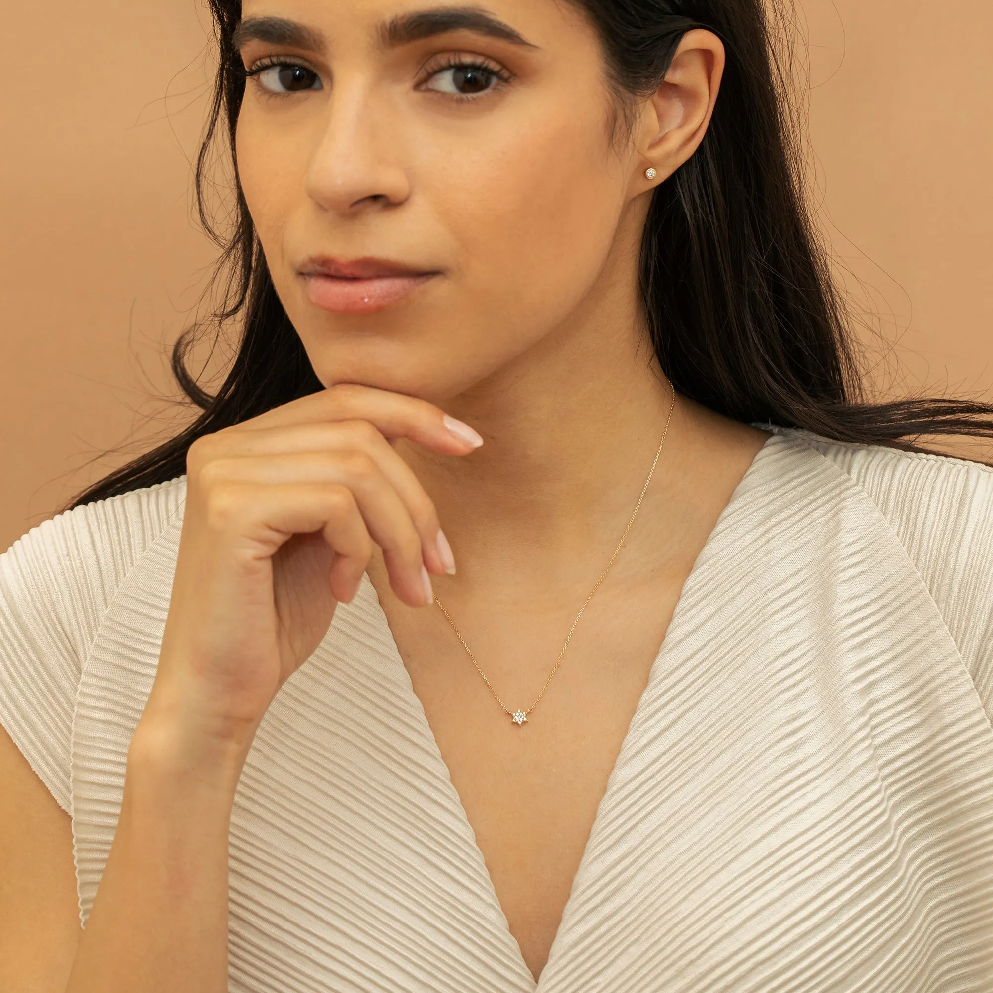 Diamond Star of David Necklace, Shlomit