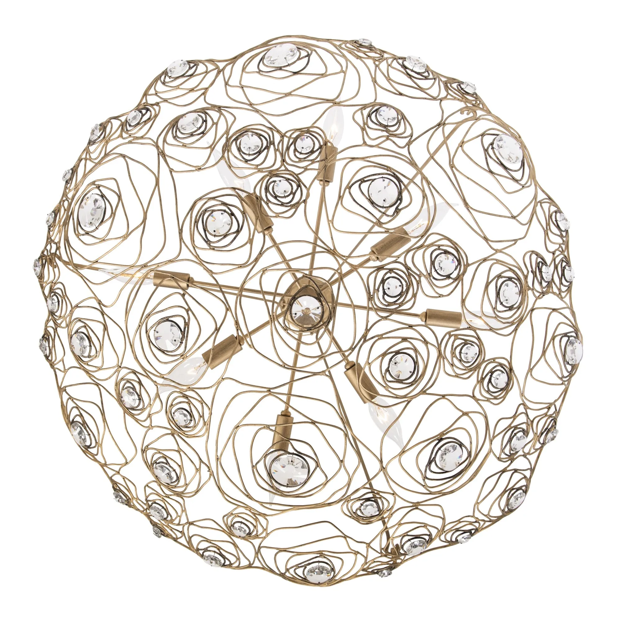 Ethereal Rose 500P08HGOB 8-Light Inverted Pendant Light - Havana Gold Ombre