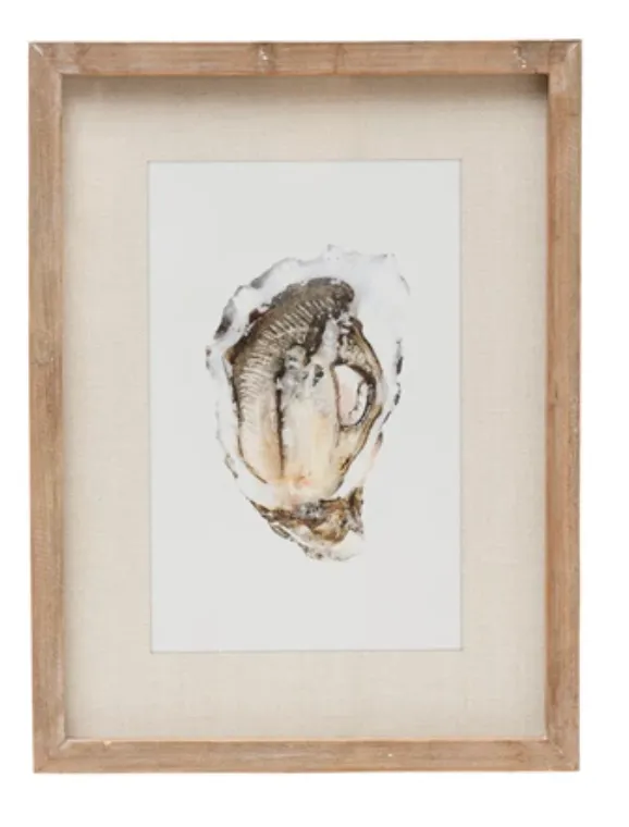 Framed Wall Decor with Oyster, 4 Styles