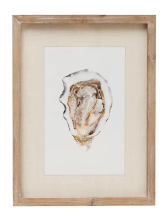 Framed Wall Decor with Oyster, 4 Styles