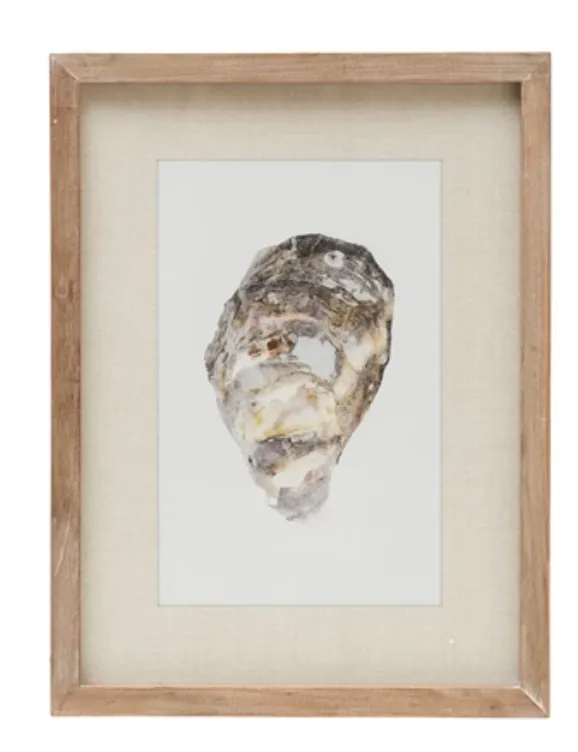 Framed Wall Decor with Oyster, 4 Styles