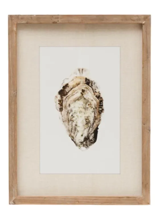 Framed Wall Decor with Oyster, 4 Styles