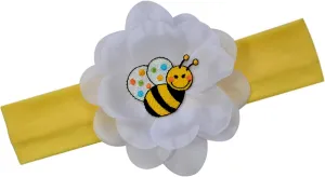 Funny Girl Designs Little Bee Baby and Toddler Cotton Flower Headband