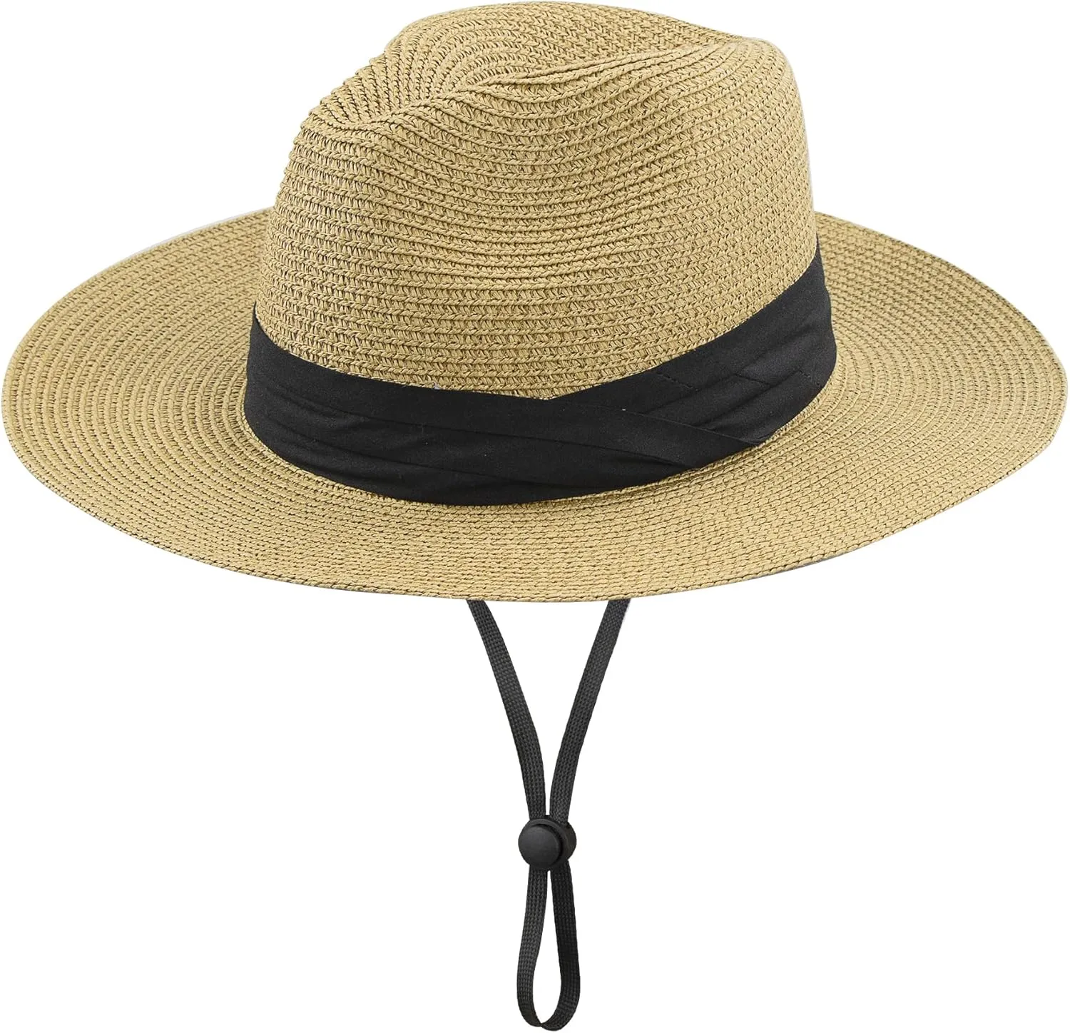 Girls Panama Wide-Brim Floppy Straw Sun-Hat Roll up Foldable Fedora Hat Summer Beach(2 Sizes:5 to9 Years;9 to 19Years)