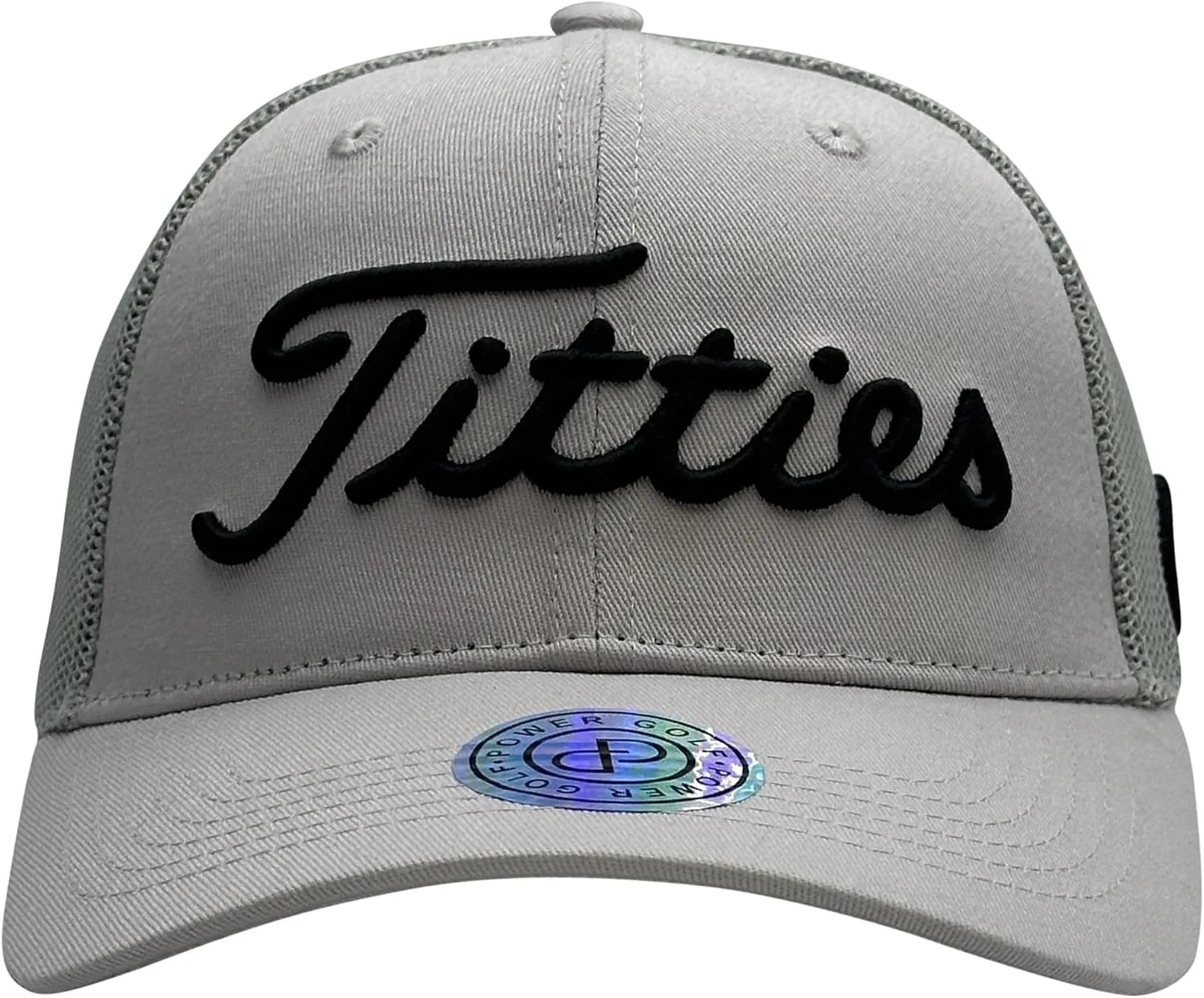 GP POWER GOLF Original Titties Mesh Hat - White Trucker Cap with Adjustable Strapback