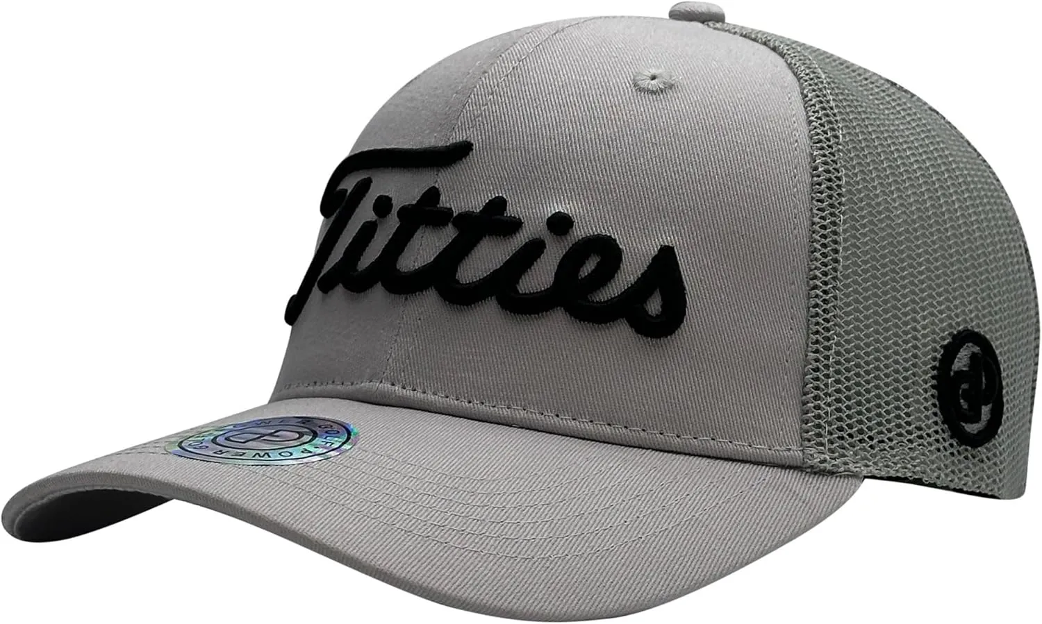 GP POWER GOLF Original Titties Mesh Hat - White Trucker Cap with Adjustable Strapback