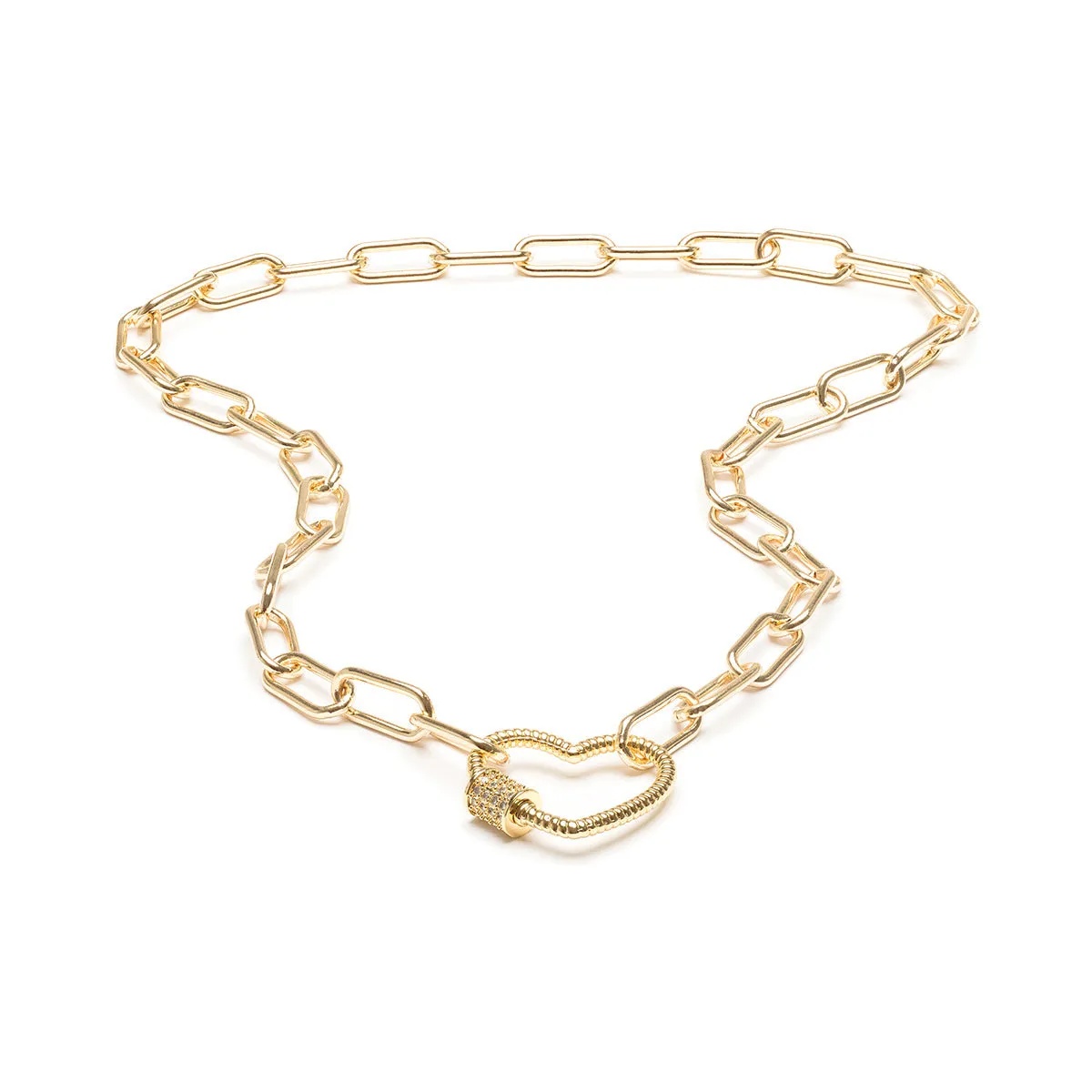 Heart Crystal Chain Necklace