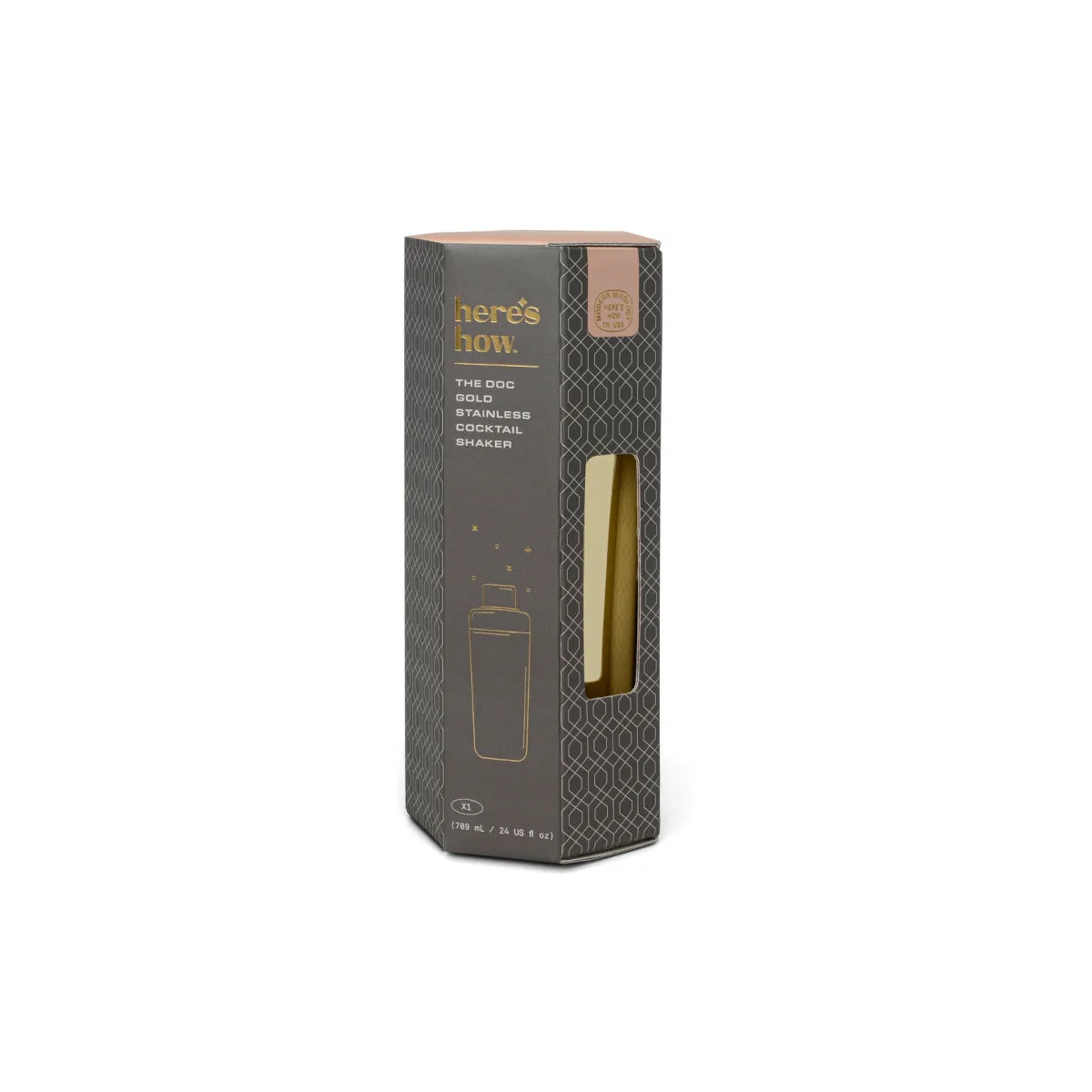 Here's How The Doc Stainless Cocktail Shaker Gold 709ML