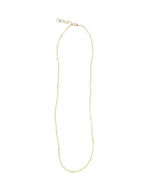 Jade Long Necklace - Gold